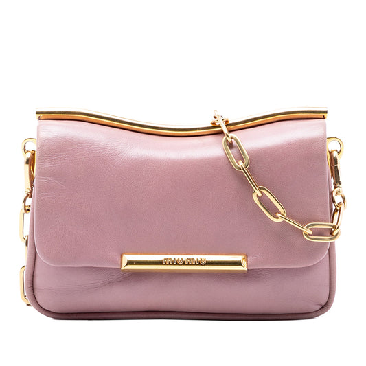 Leather Frame Chain Crossbody
