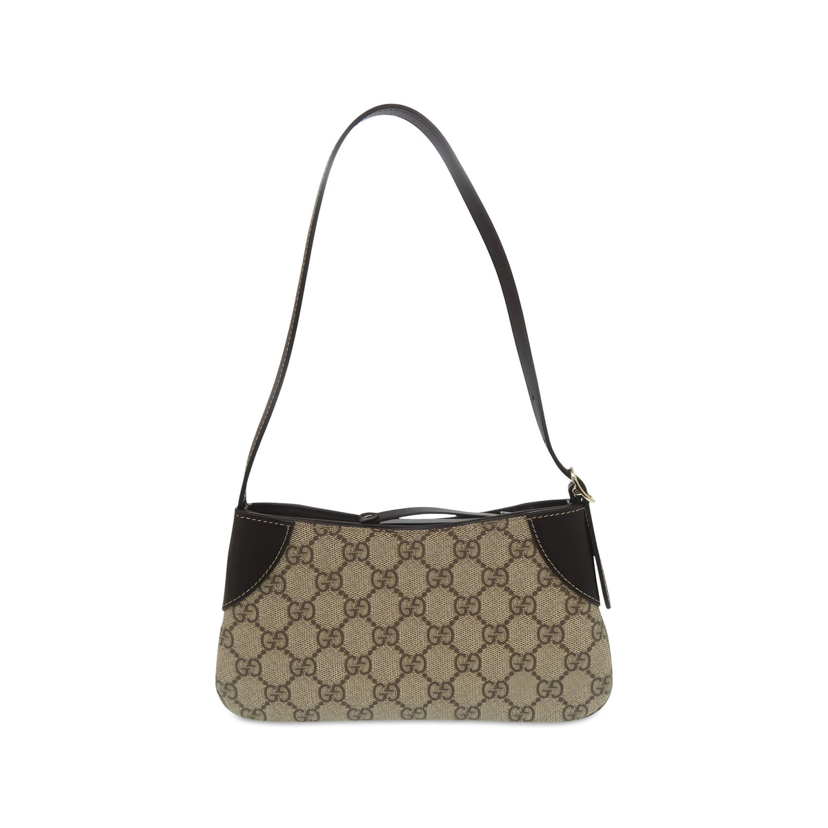 Gucci Small GG Supreme Emblem Shoulder Bag — Beige