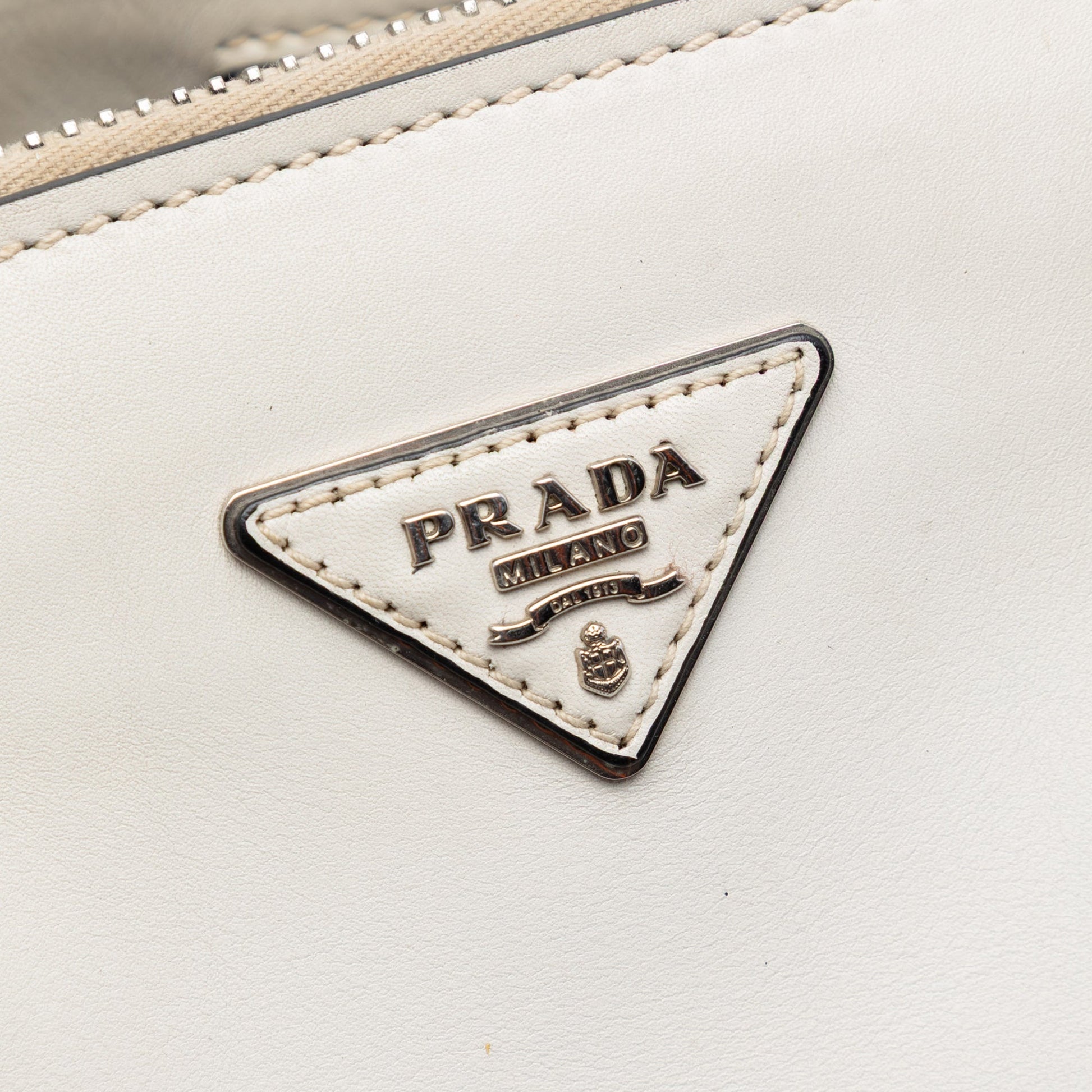 Prada Glace Calf Twin Pocket Double Handle Satchel
