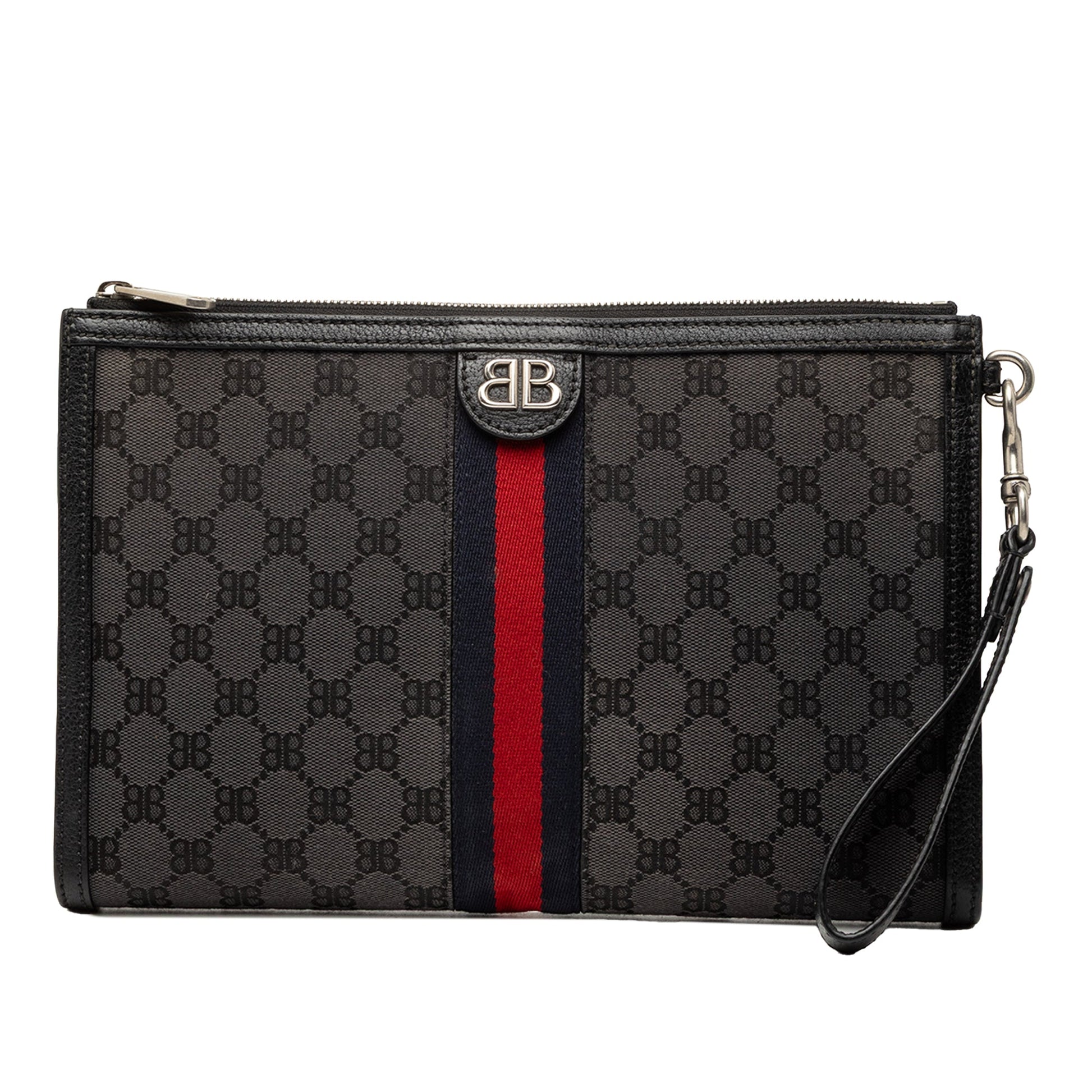 Balenciaga The Hacker Project BB Canvas Web Ophidia Clutch