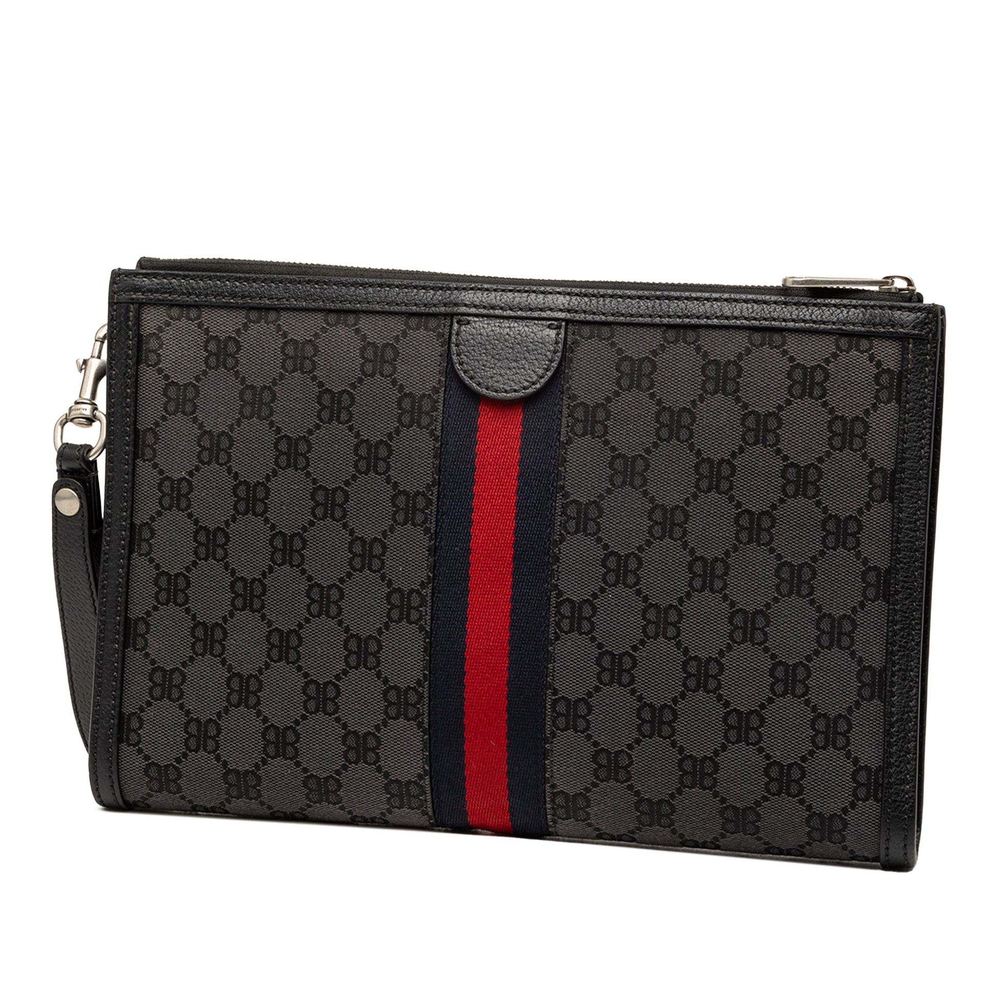 Balenciaga The Hacker Project BB Canvas Web Ophidia Clutch