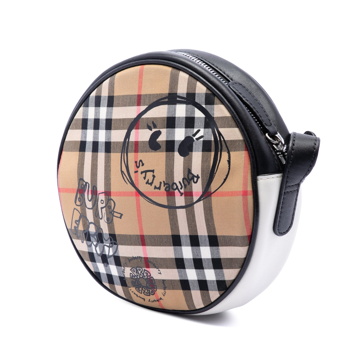 Burberry Cartoon House Check Round Crossbody