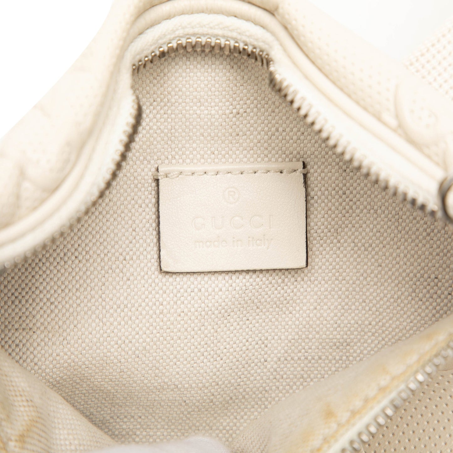 Gucci GG Embossed Perforated Leather Belt Bag