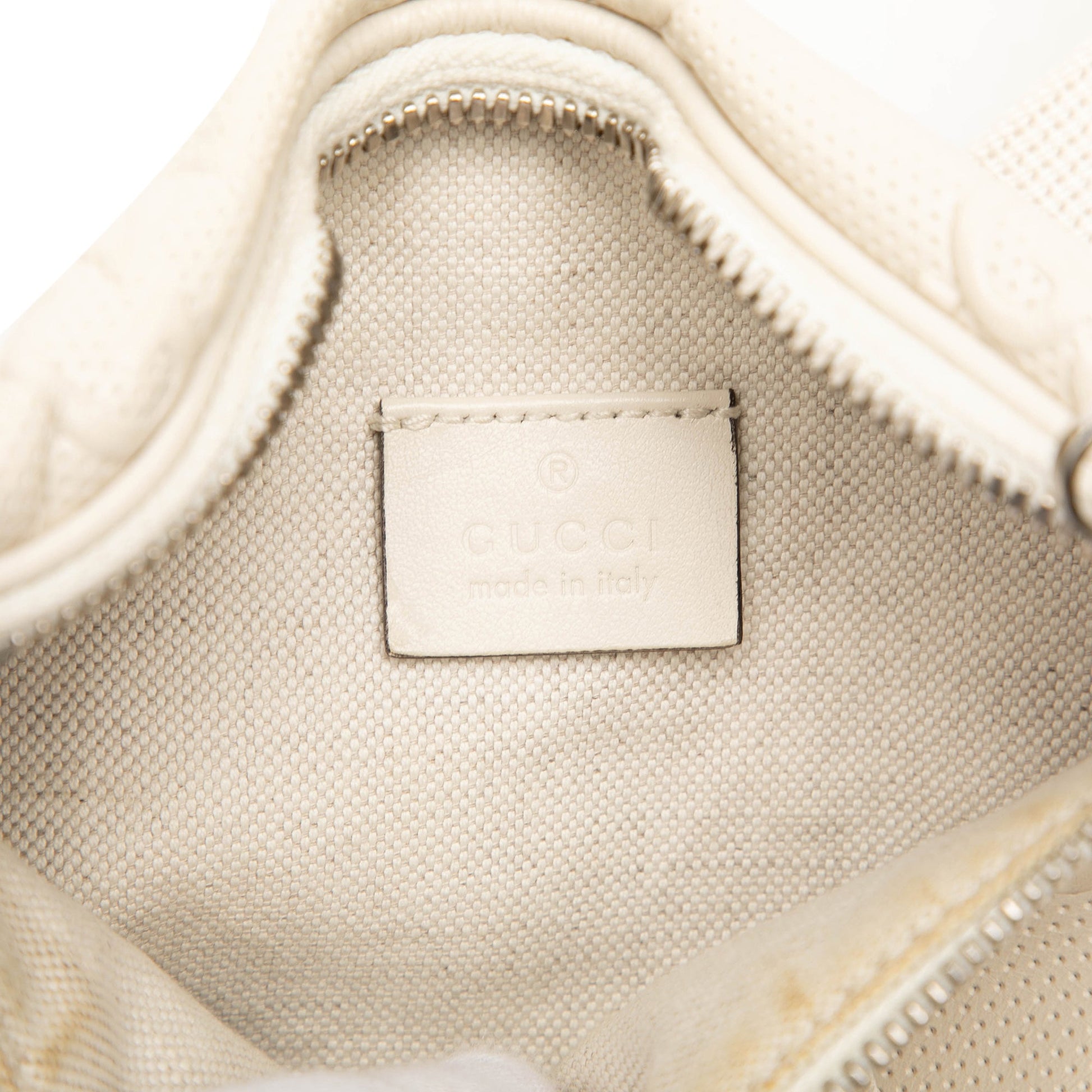 Gucci GG Embossed Perforated Leather Belt Bag