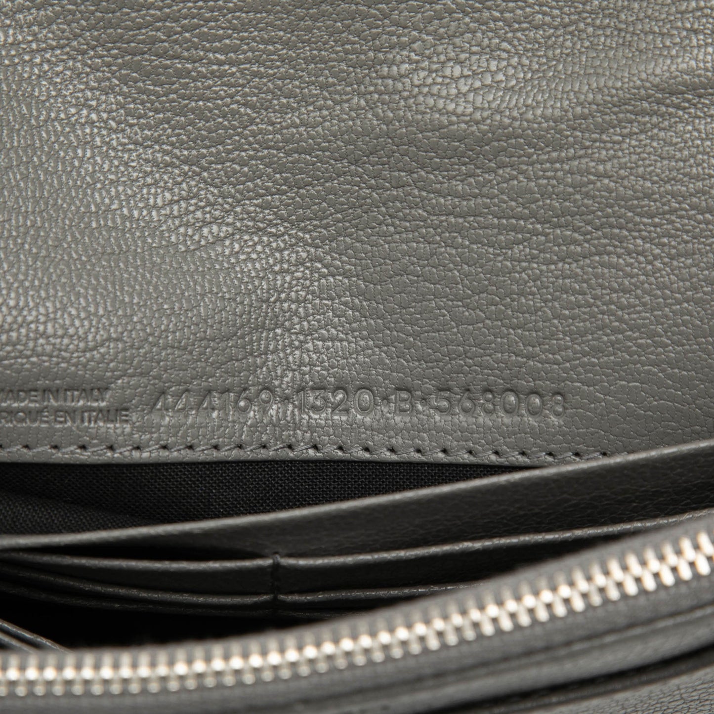 Balenciaga Chevre Motocross Metallic Edge Wallet on Chain