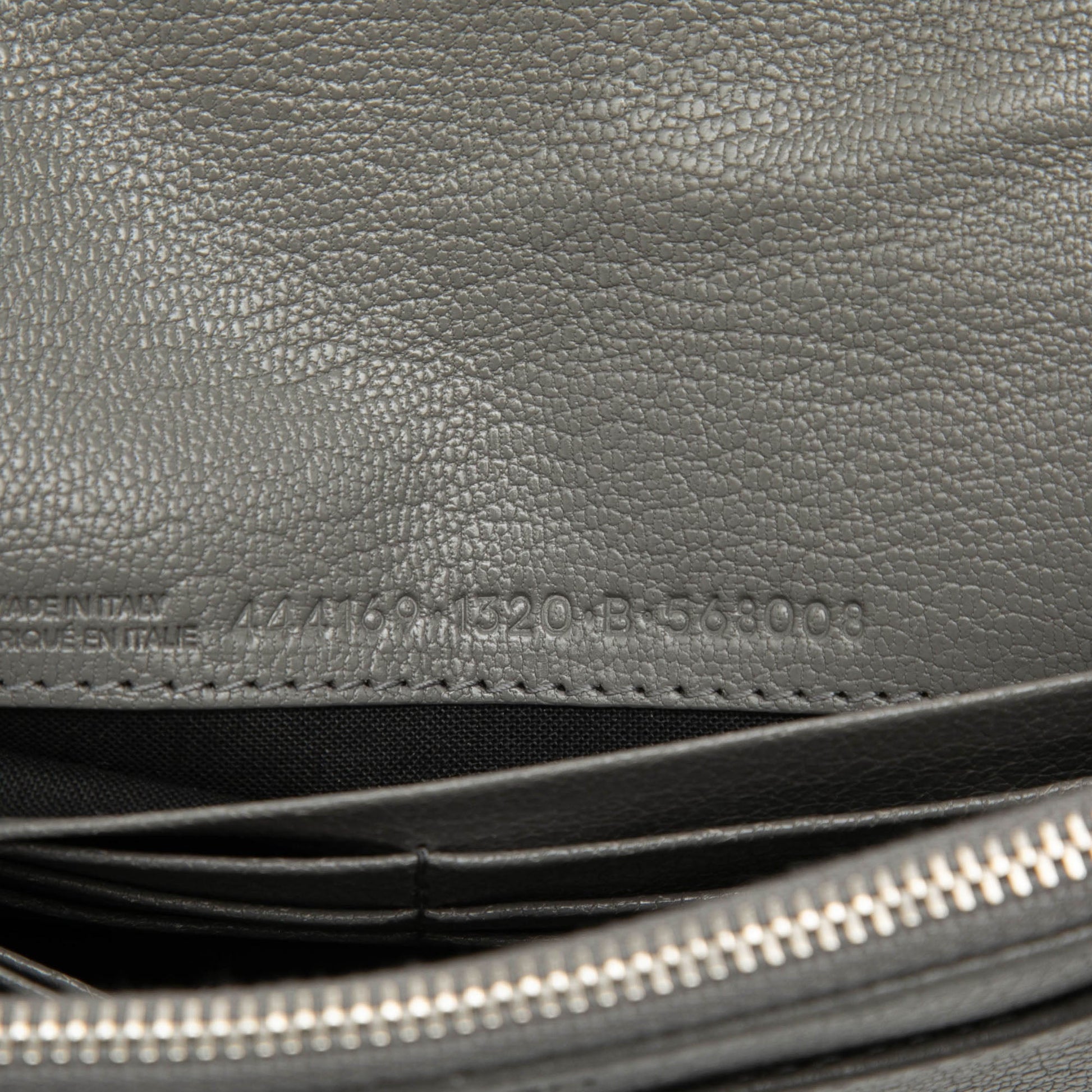 Balenciaga Chevre Motocross Metallic Edge Wallet on Chain