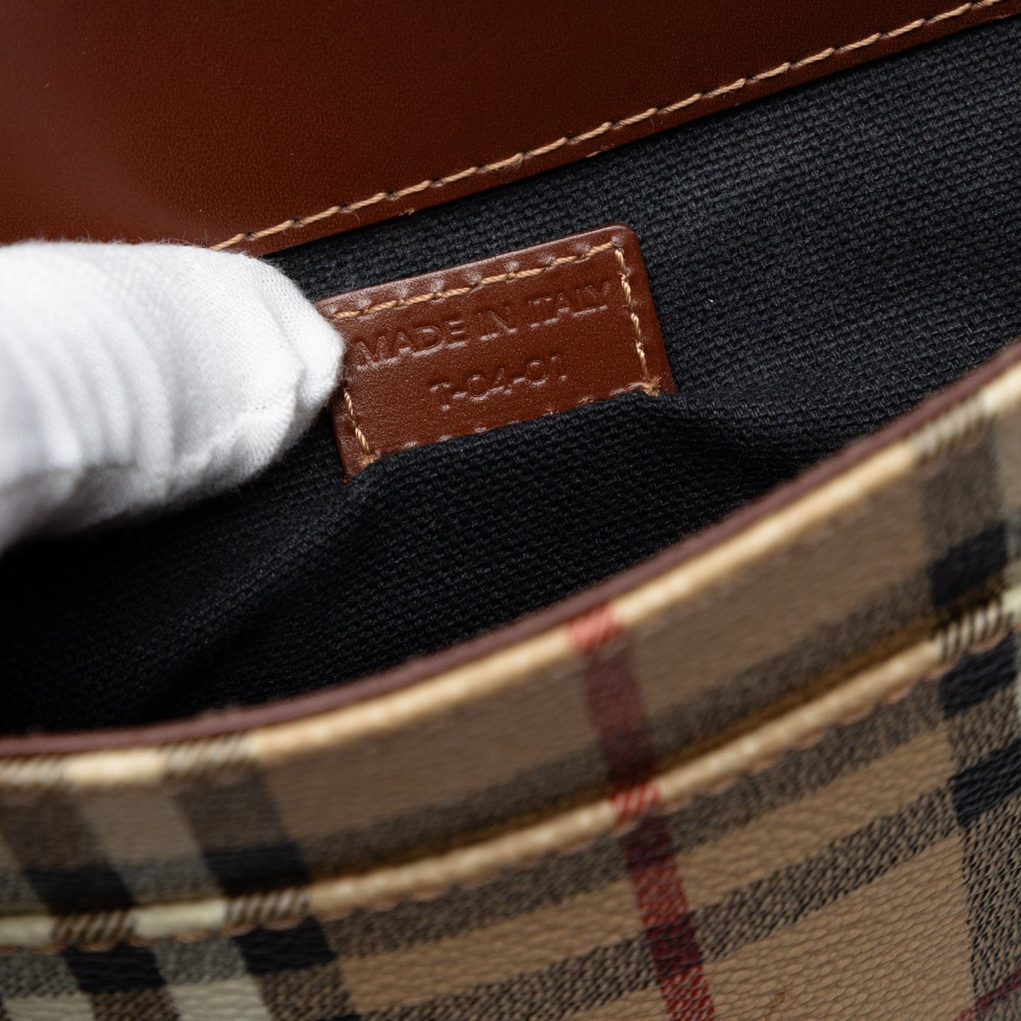 Haymarket Check Coated Canvas Flap Crossbody