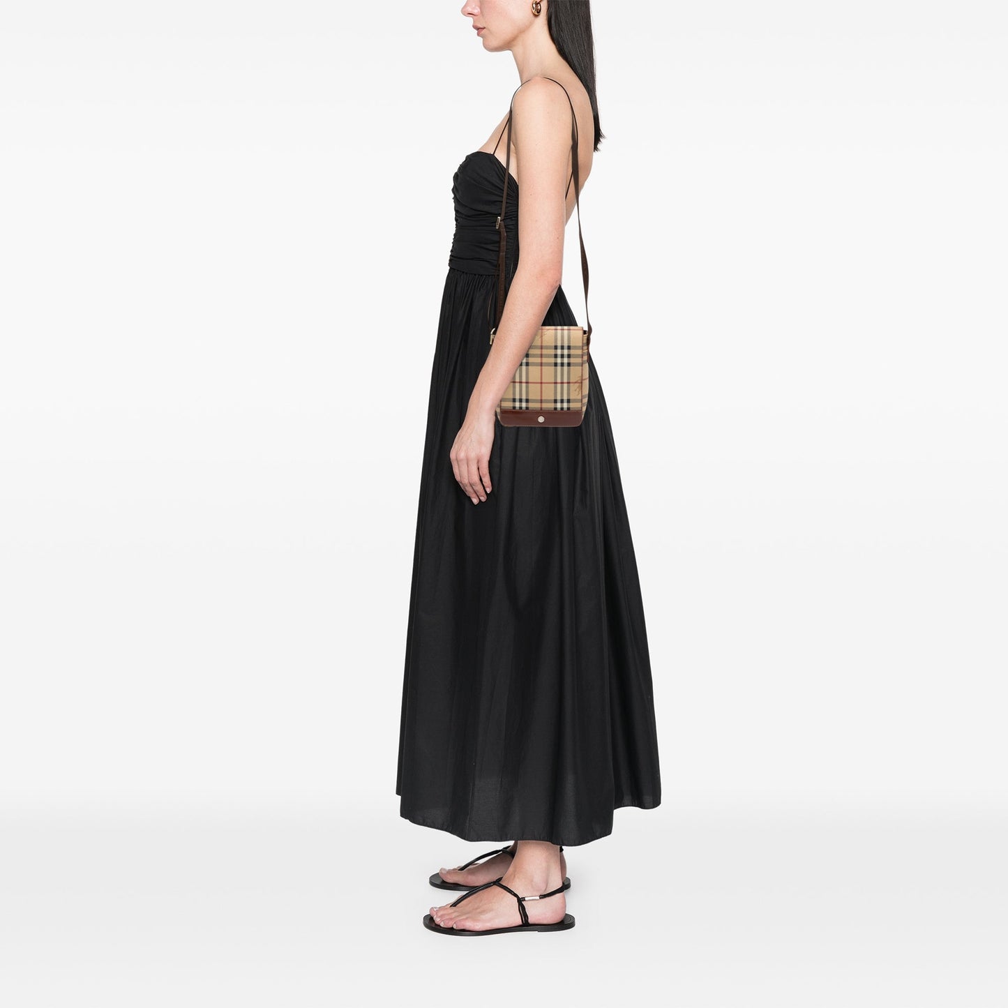 Haymarket Check Coated Canvas Flap Crossbody