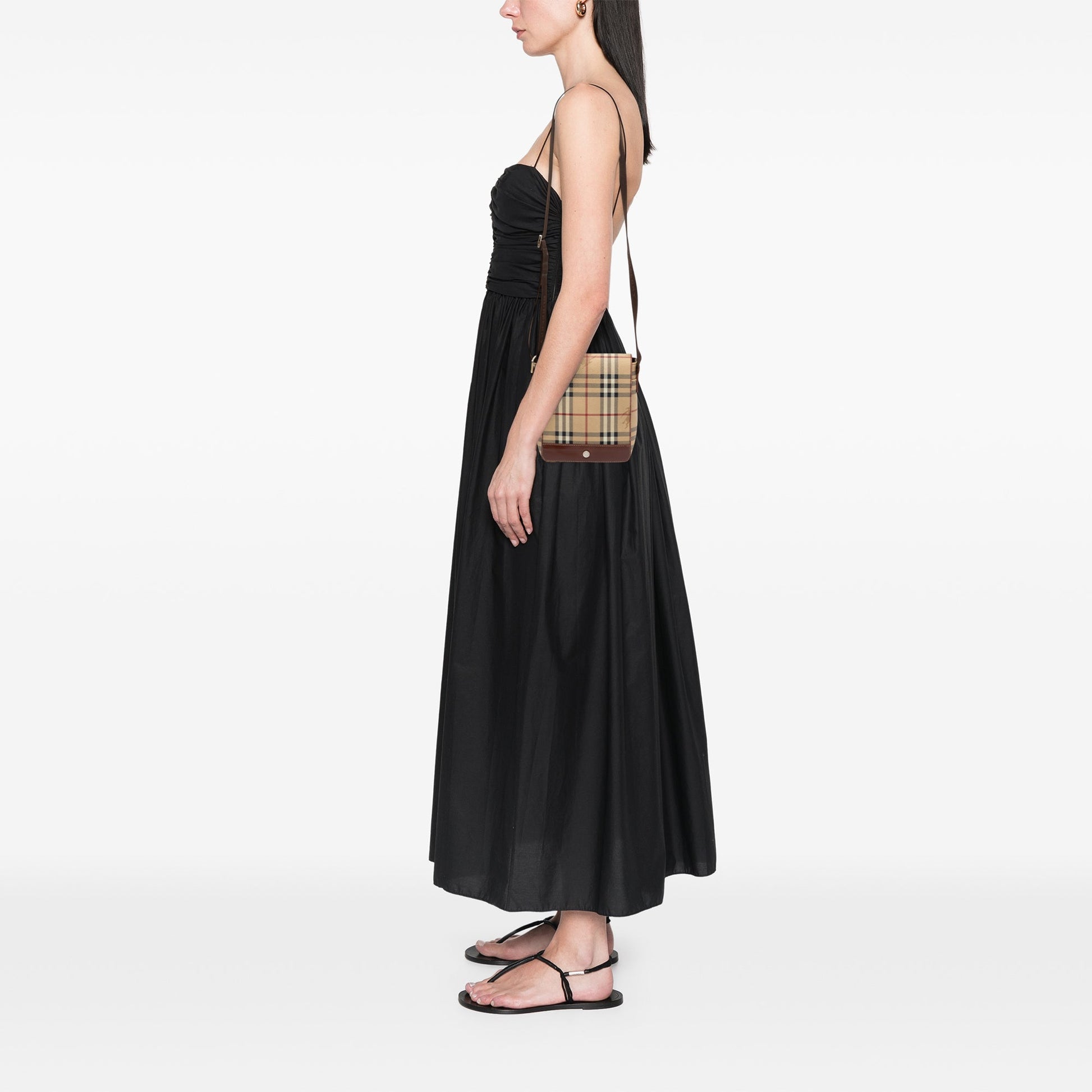Haymarket Check Coated Canvas Flap Crossbody