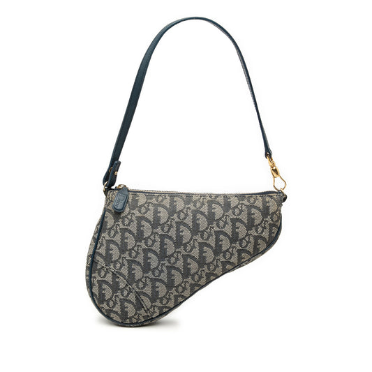 Dior Mini Diorissimo Canvas Saddle Pochette