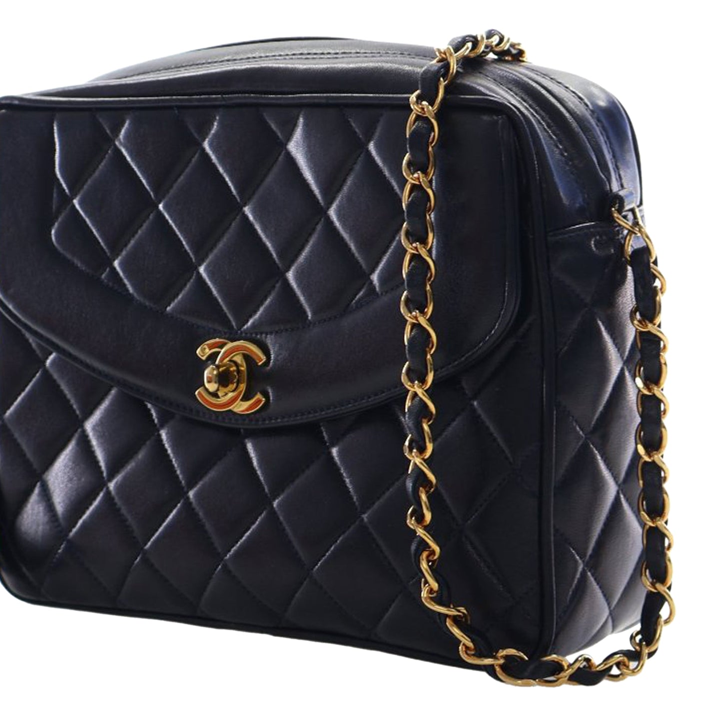 Small Quilted Lambskin Diana Tassel Camera Bag