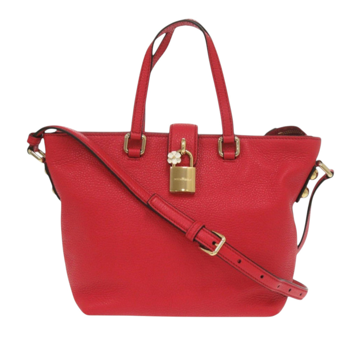Dolce & Gabbana Leather Padlock Satchel