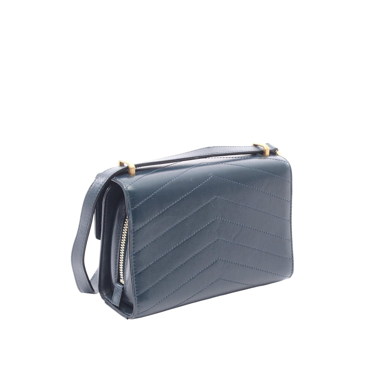 Chanel Small CC Chevron Calfskin Medal Flap