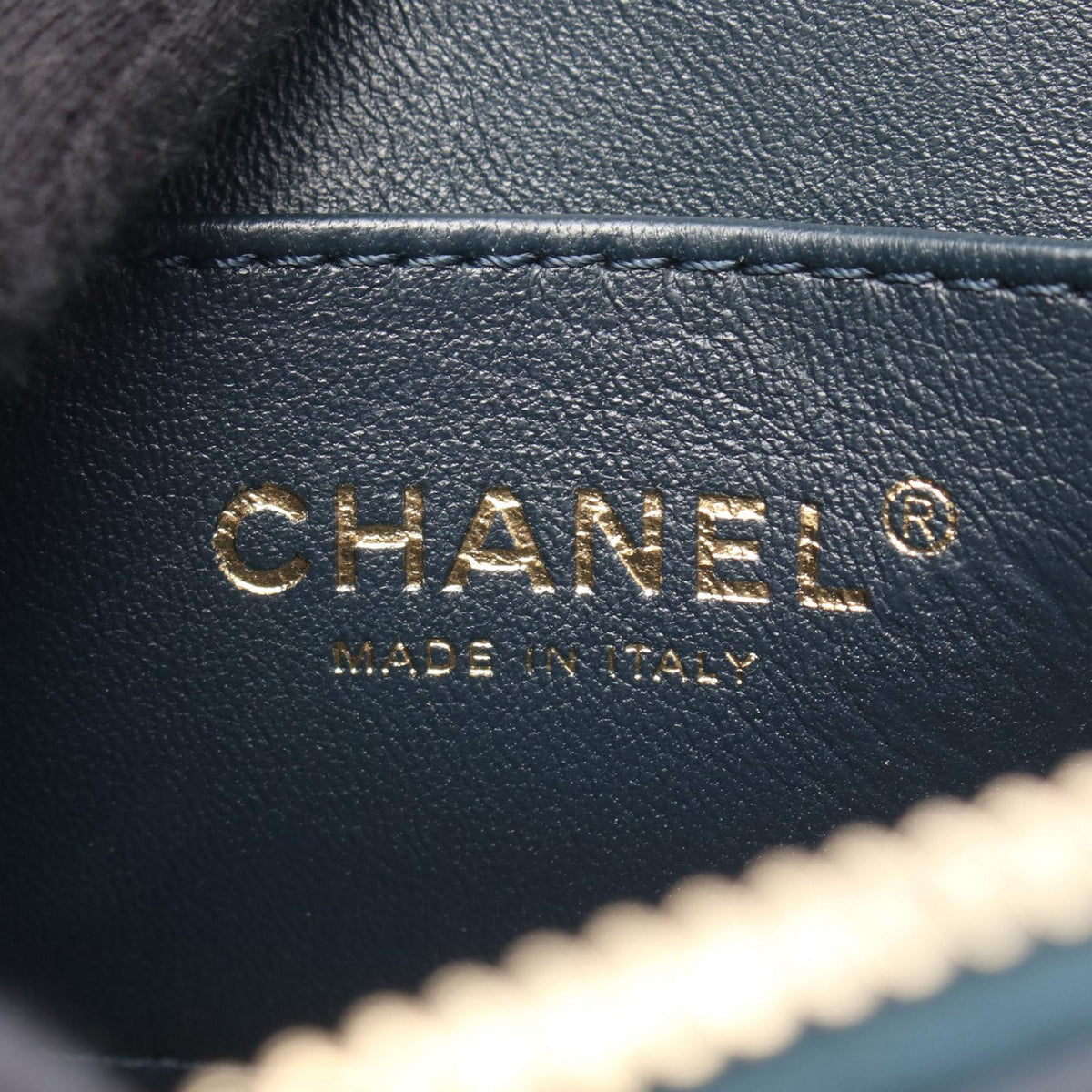 Chanel Small CC Chevron Calfskin Medal Flap