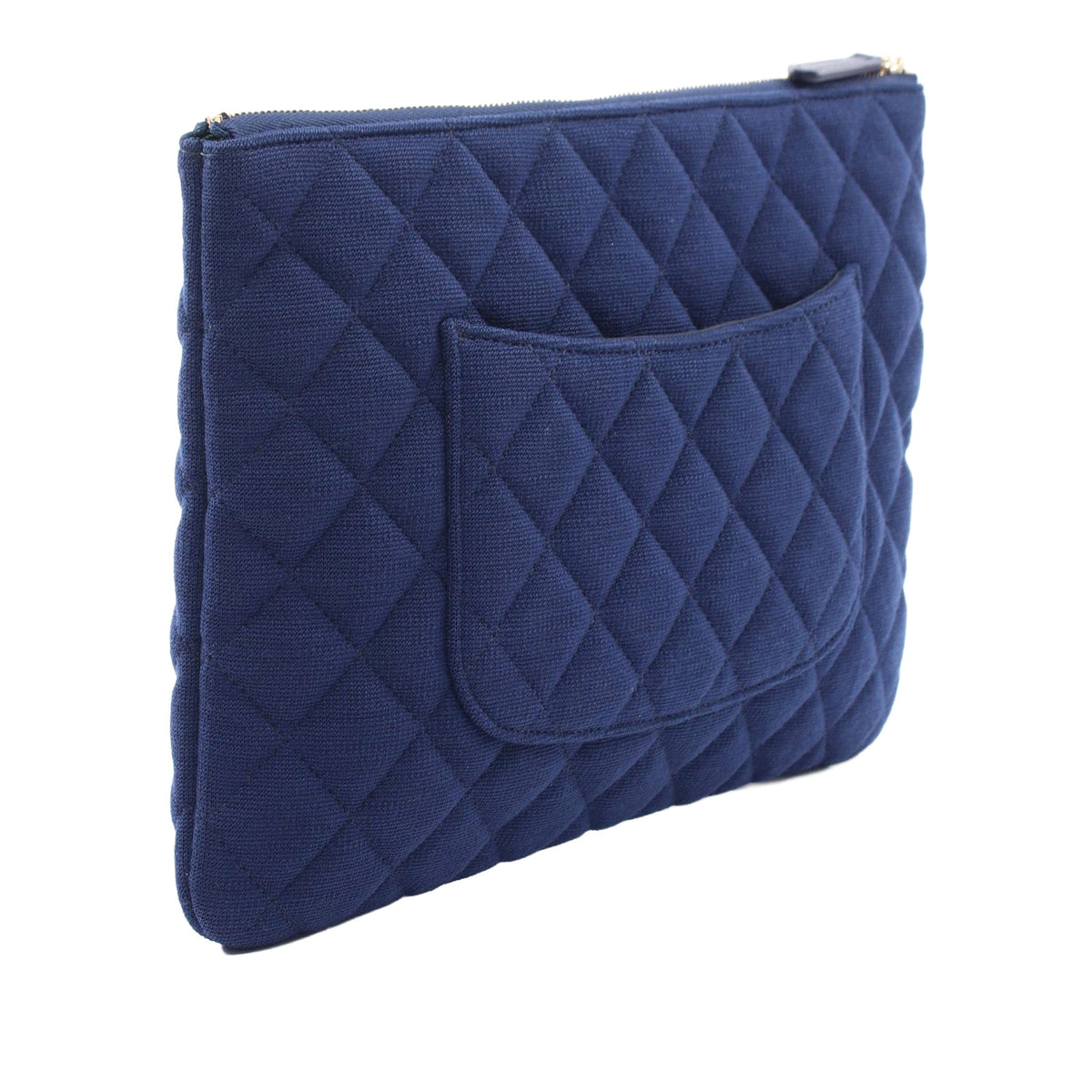 Chanel Medium Quilted Jersey O Case Clutch