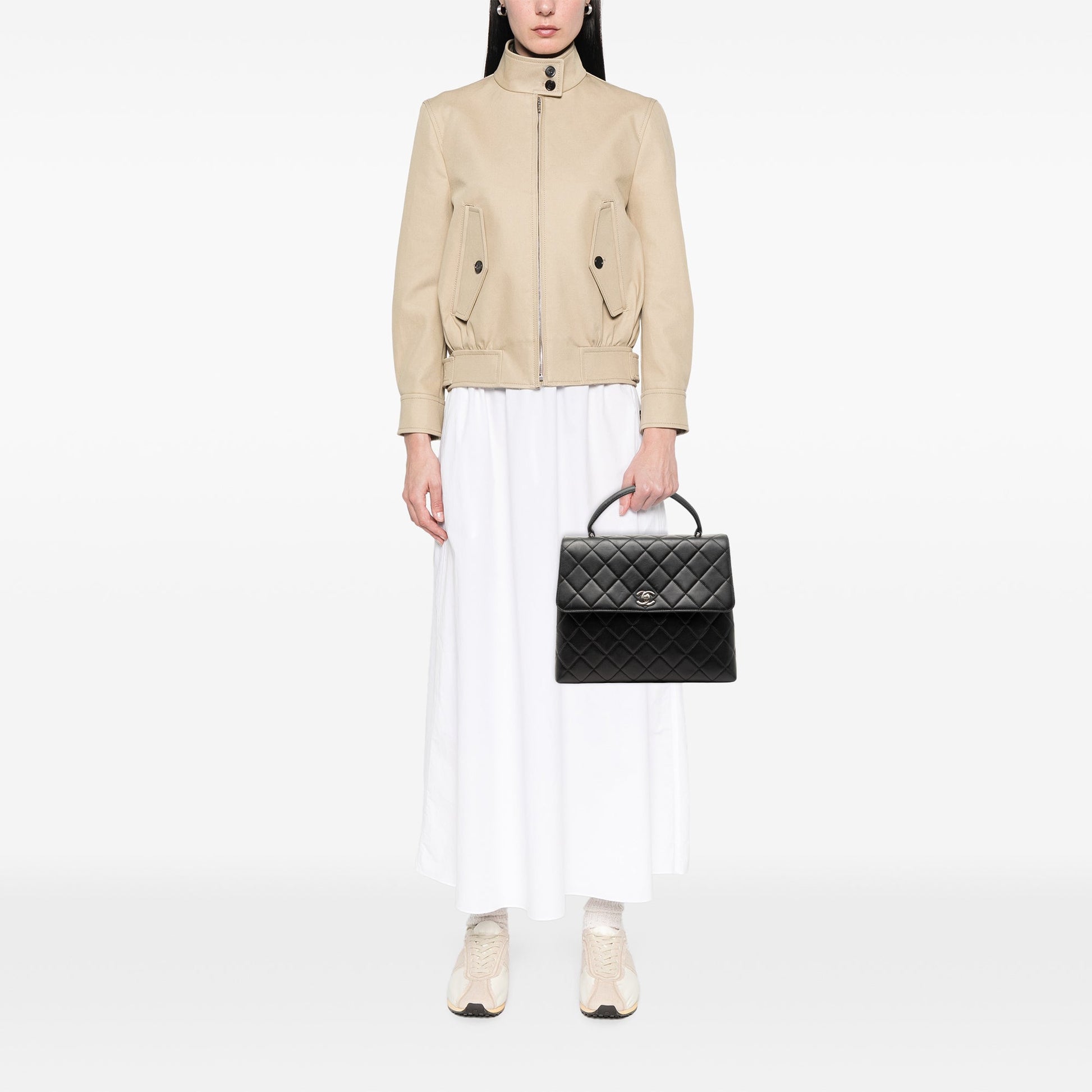Chanel Quilted Lambskin Kelly Top Handle Bag