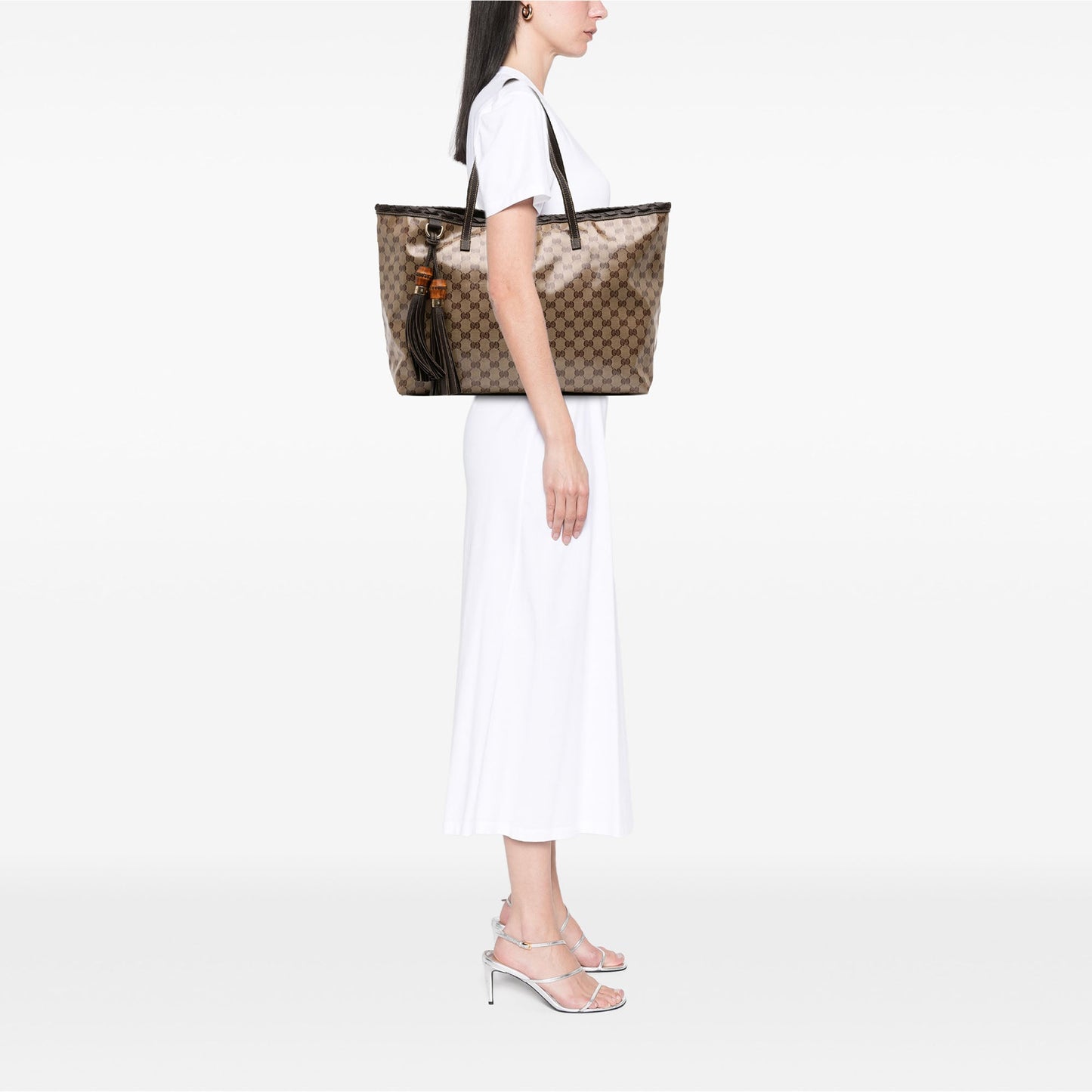 Gucci GG Crystal Peggy Braided Tote