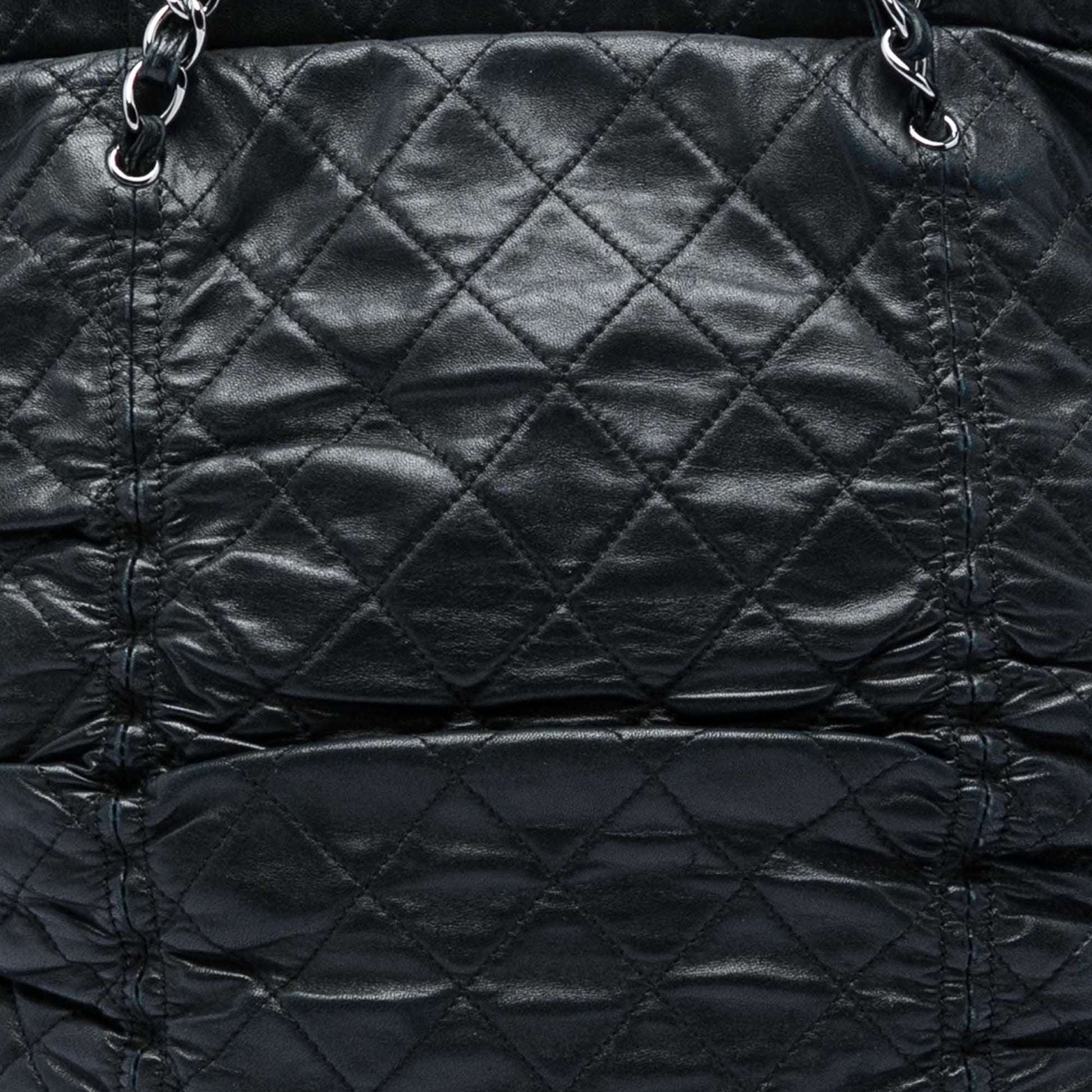 Chanel Quilted Lambskin North South Sharpei Shopping Tote