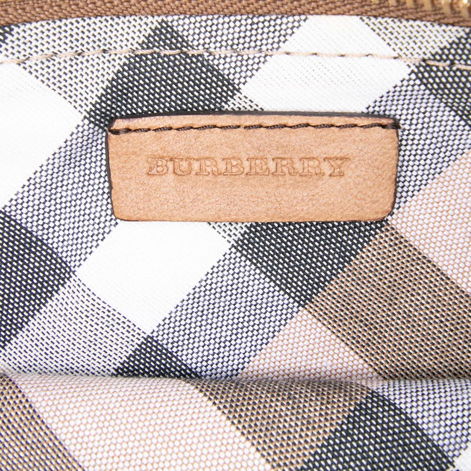 Burberry Leather Fold Over Wristlet Clutch