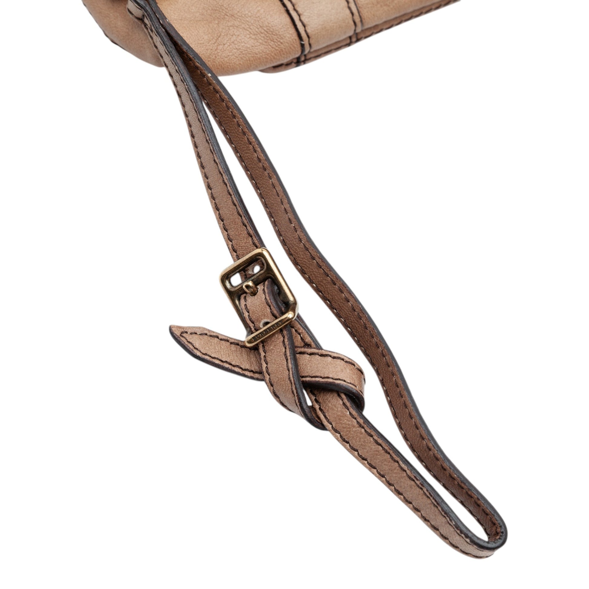 Burberry Leather Fold Over Wristlet Clutch