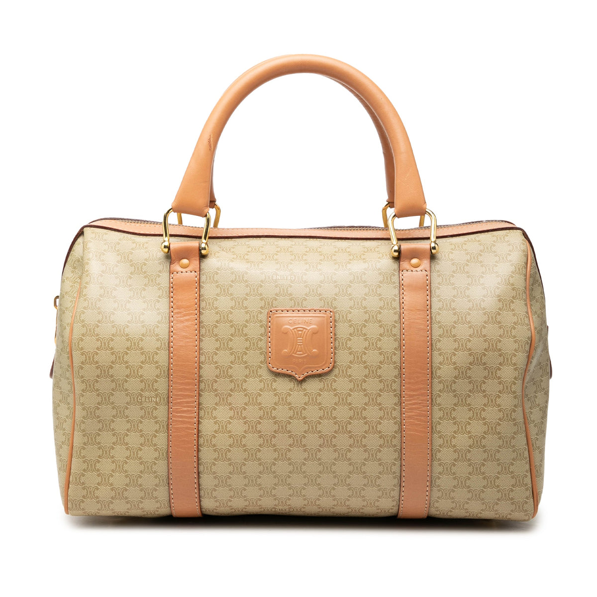 Celine Macadam Coated Canvas Boston Bag