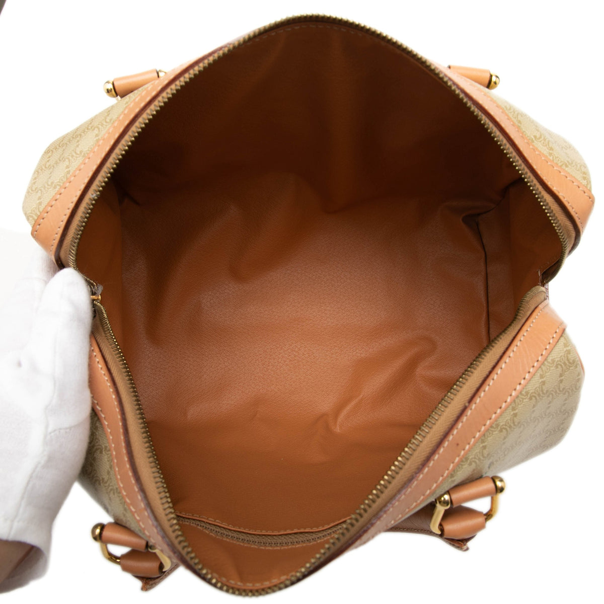 Celine Macadam Coated Canvas Boston Bag