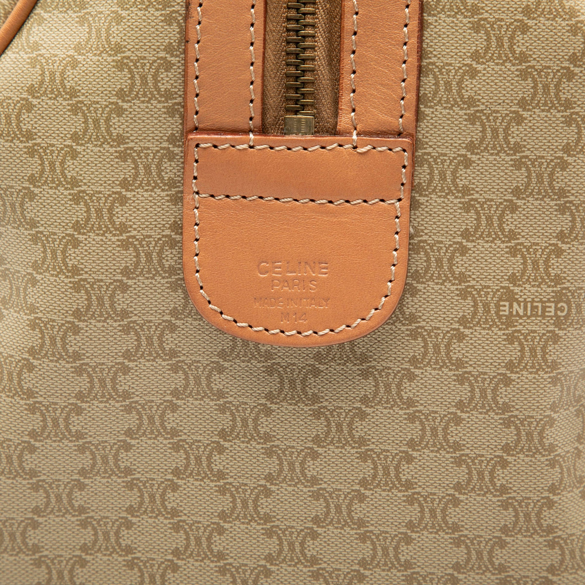 Celine Macadam Coated Canvas Boston Bag