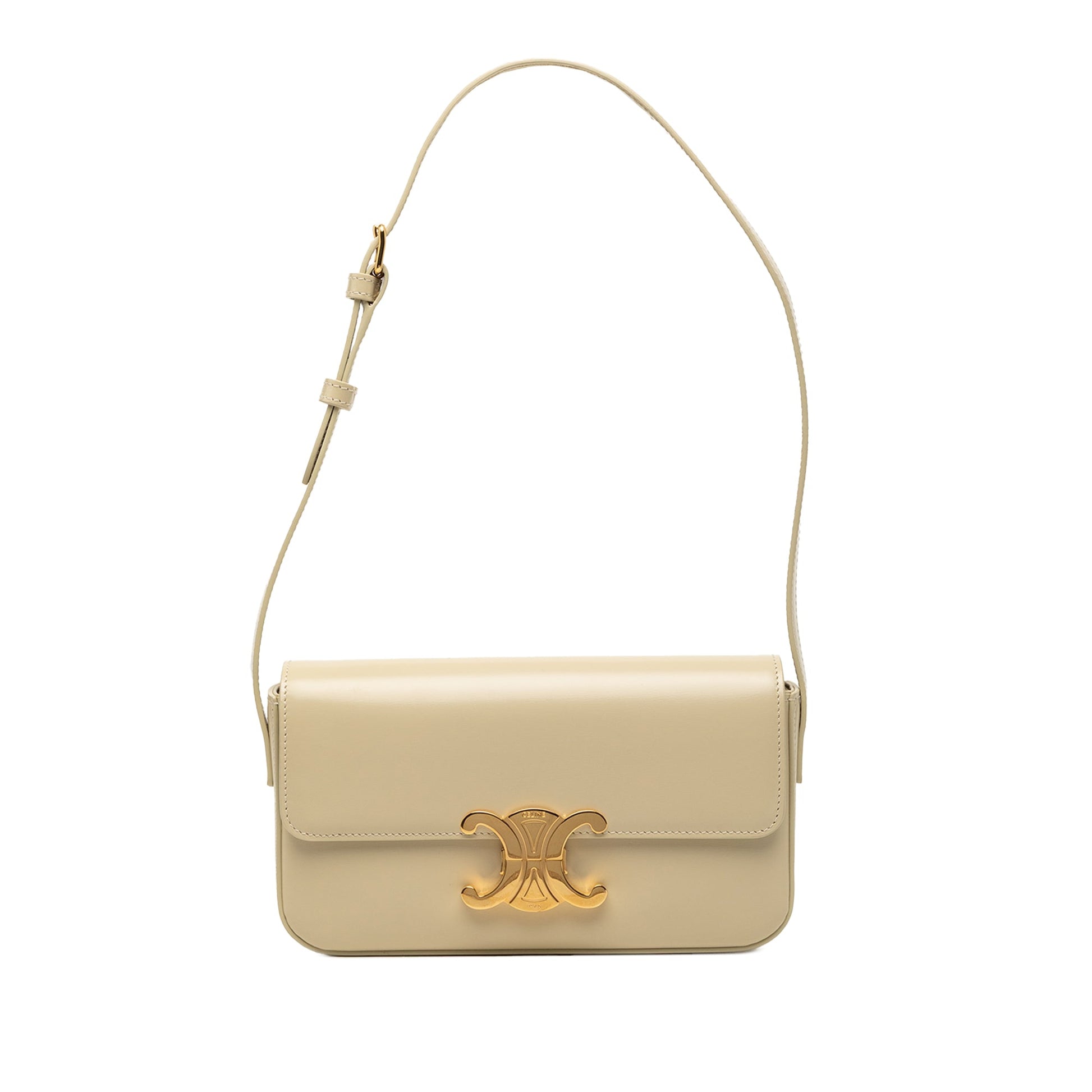 Celine Shiny Calfskin Claude Shoulder Bag