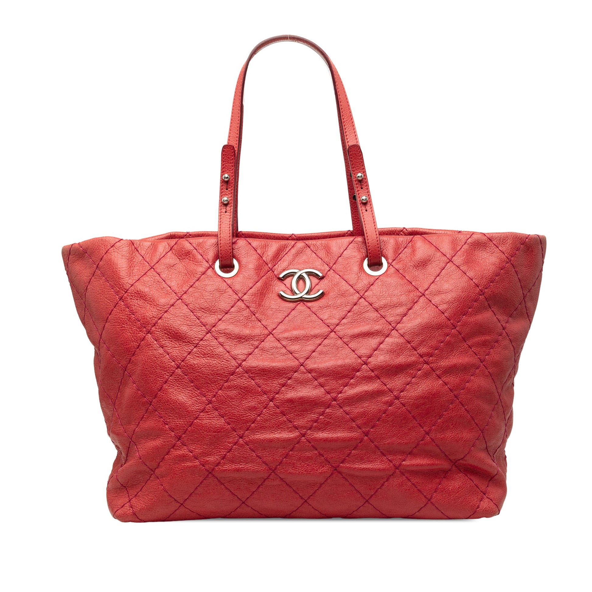 Chanel Large Glazed Calfskin On The Road Tote