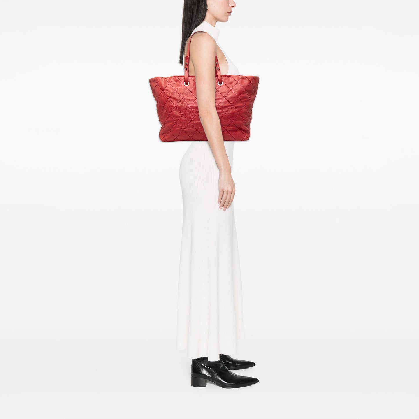 Chanel Large Glazed Calfskin On The Road Tote