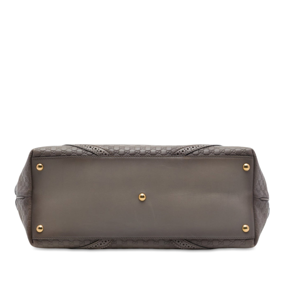 Gucci Large Microguccissima Brogue Duilio Tote — Brown