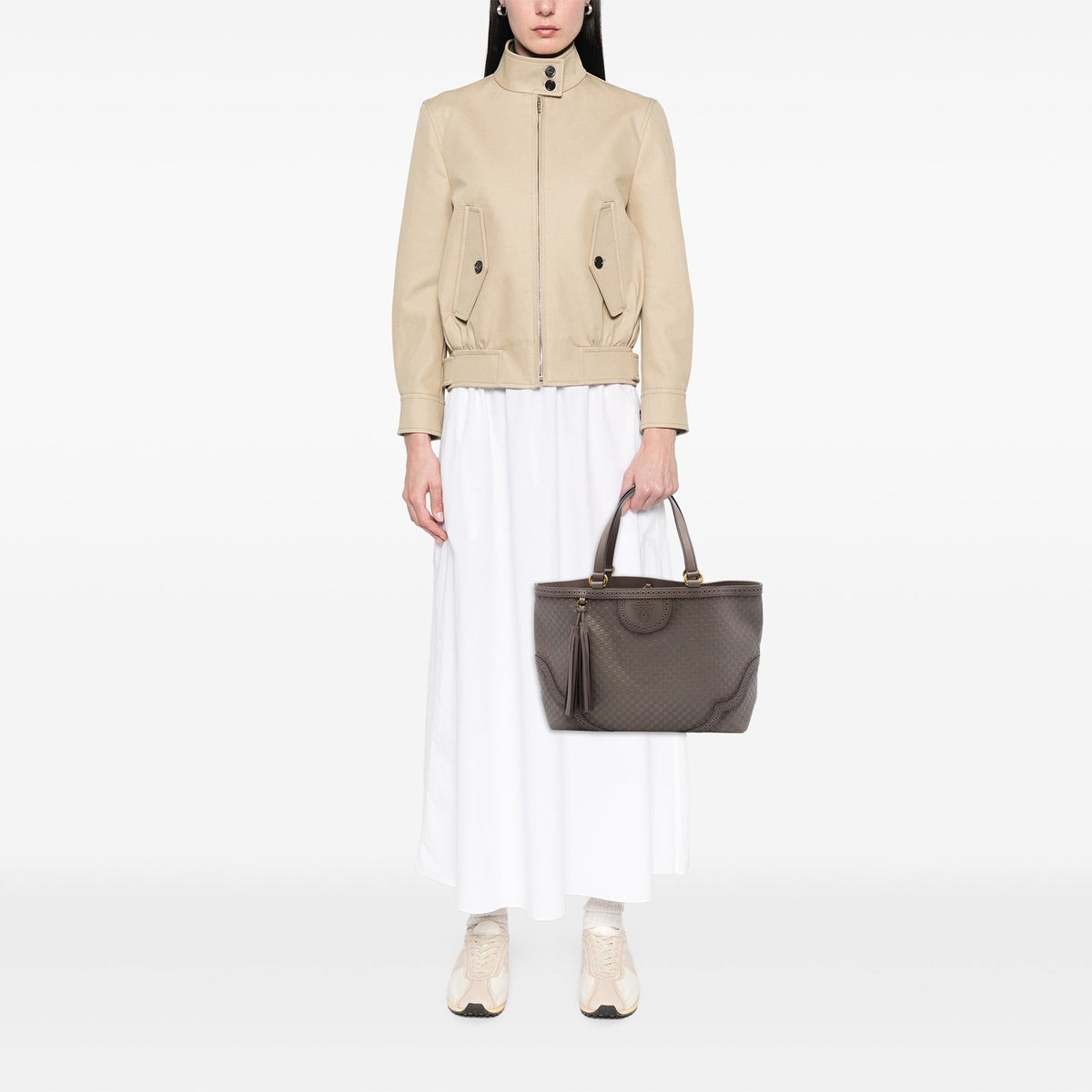 Gucci Large Microguccissima Brogue Duilio Tote — Brown