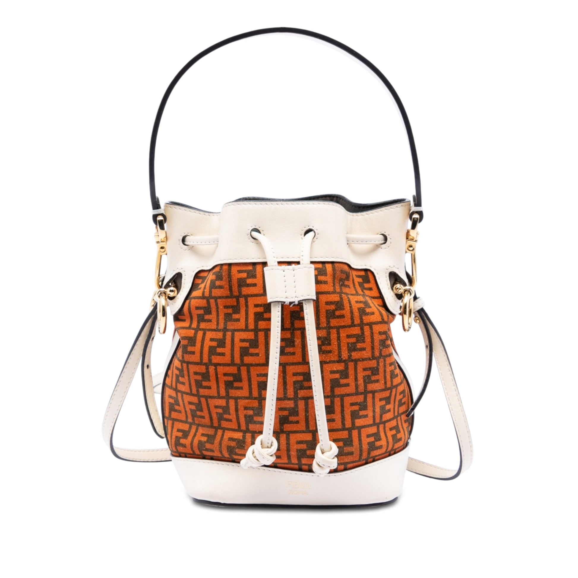 Fendi Mini Zucca Suede Mon Tresor Bucket Bag