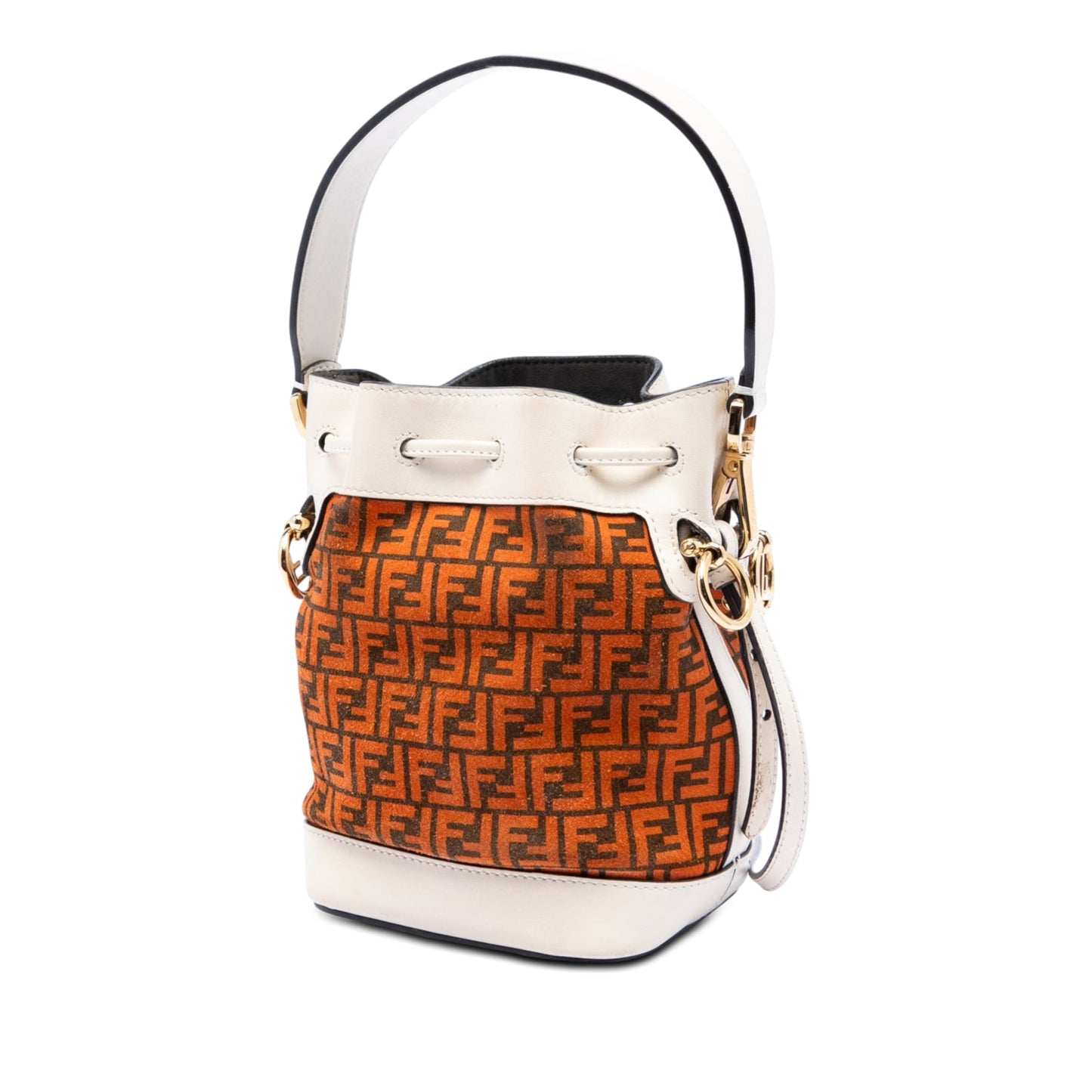 Fendi Mini Zucca Suede Mon Tresor Bucket Bag