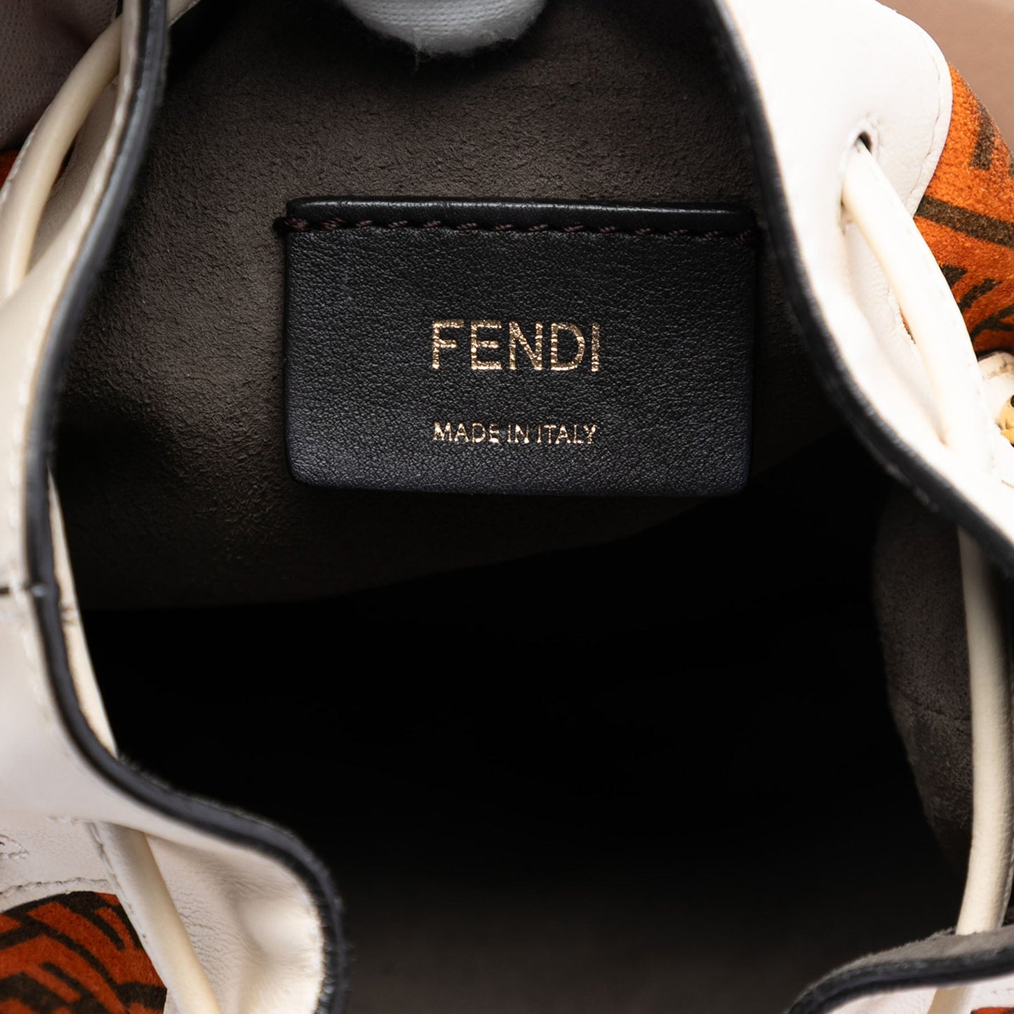 Fendi Mini Zucca Suede Mon Tresor Bucket Bag