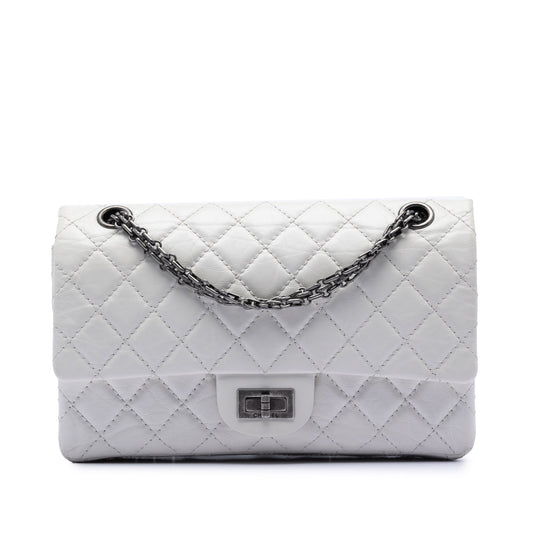 Chanel Quilted Aged Lambskin Leather 2.55 Reissue 225 Double Flap Bag
