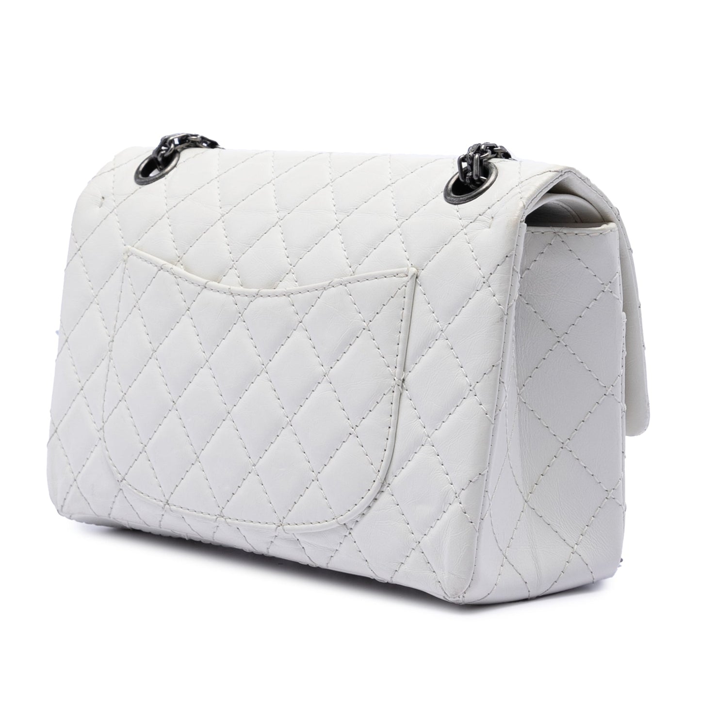 Chanel Quilted Aged Lambskin Leather 2.55 Reissue 225 Double Flap Bag