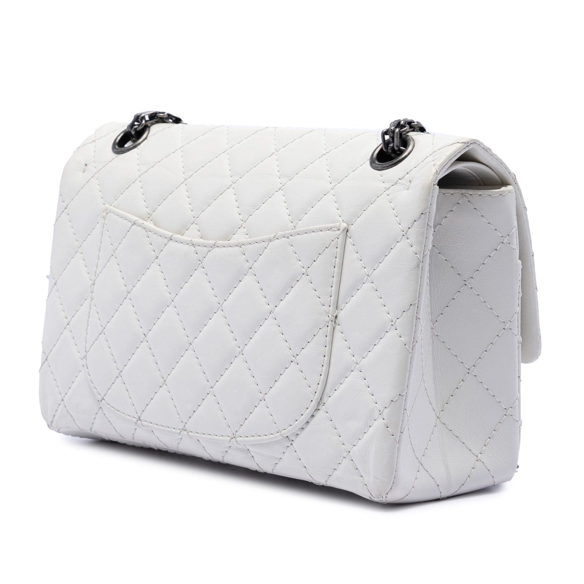 Chanel Quilted Aged Lambskin Leather 2.55 Reissue 225 Double Flap Bag