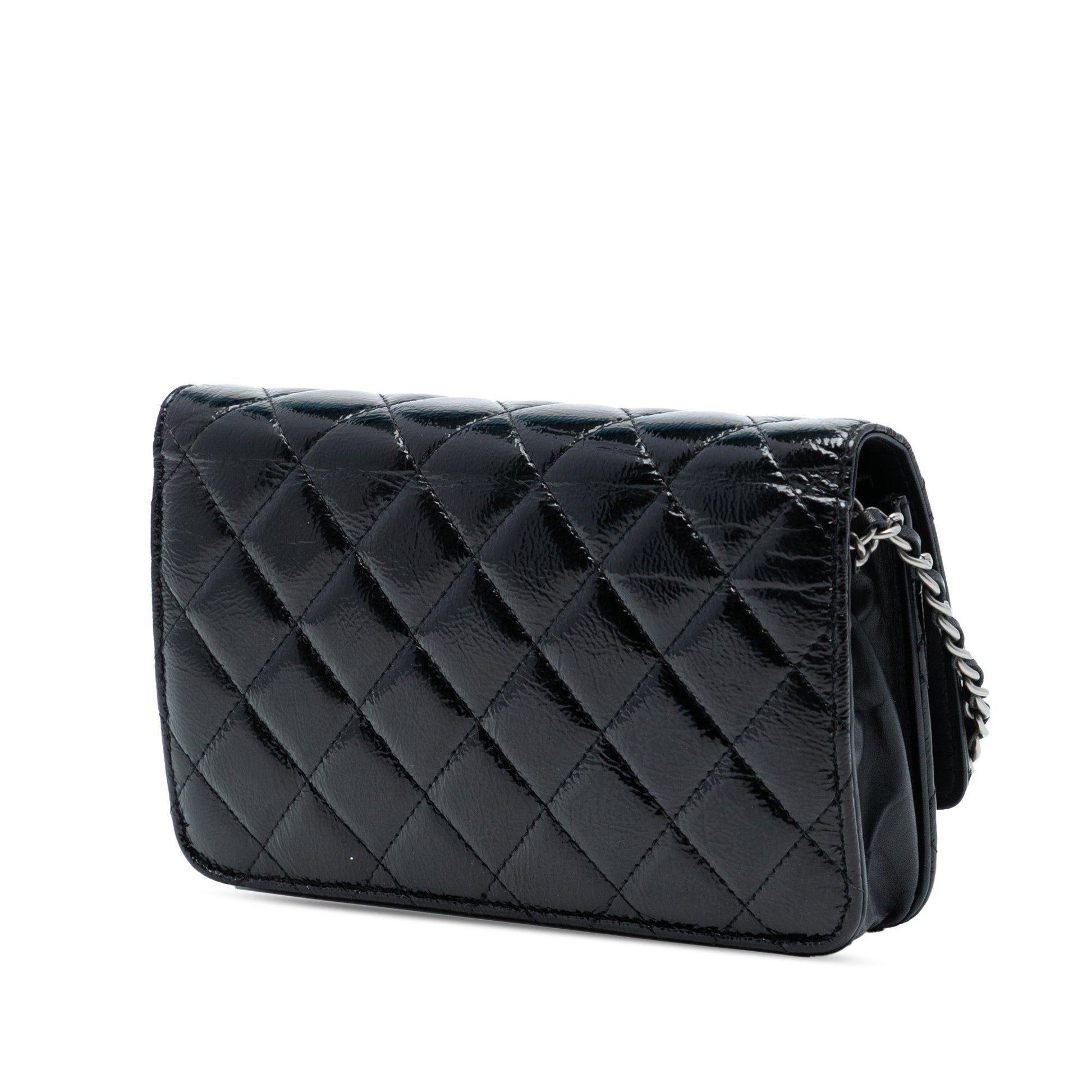 Chanel CC Quilted Patent Wallet On Chain