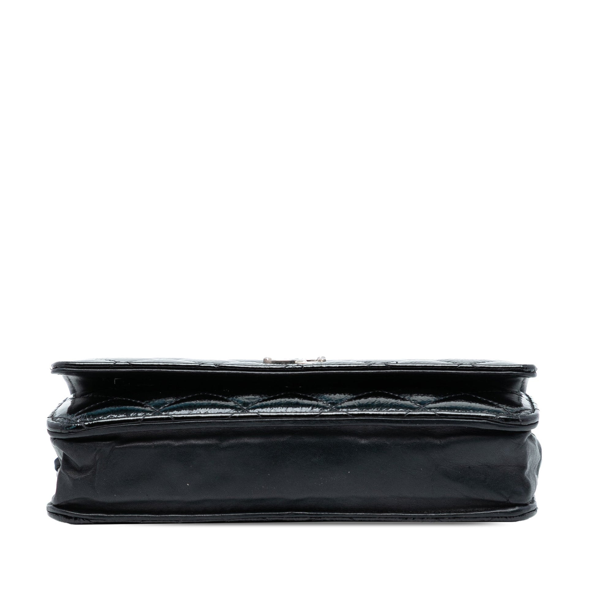 Chanel CC Quilted Patent Wallet On Chain