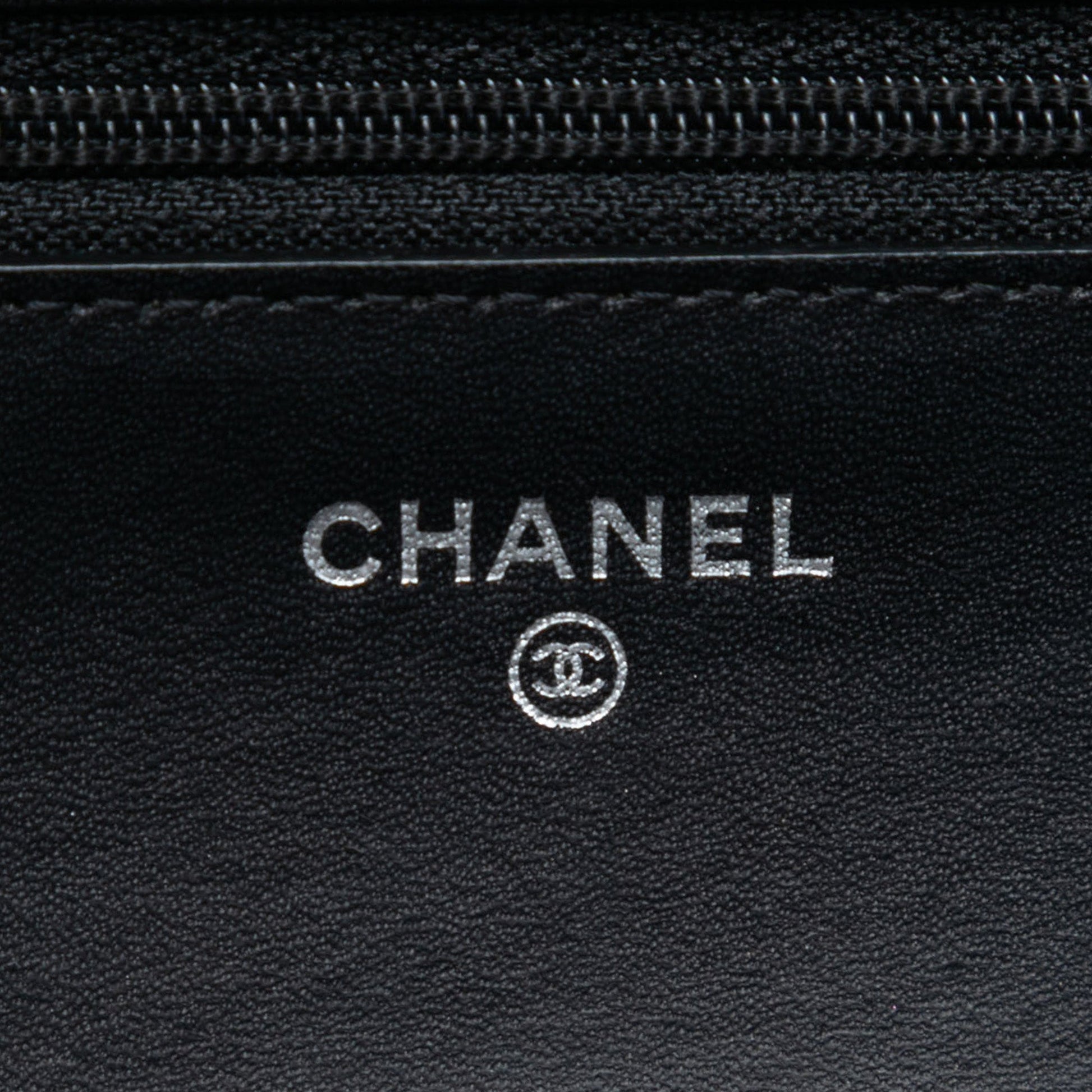 Chanel CC Quilted Patent Wallet On Chain
