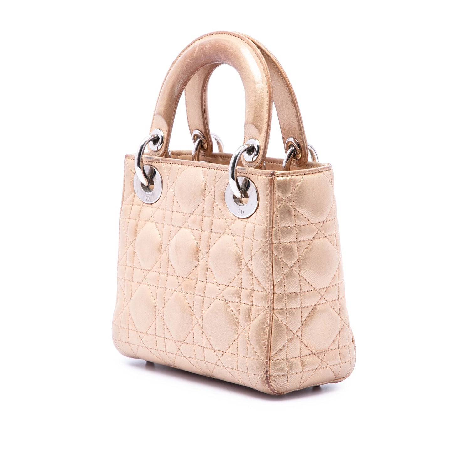 Dior Mini Metallic Lambskin Cannage Lady Dior