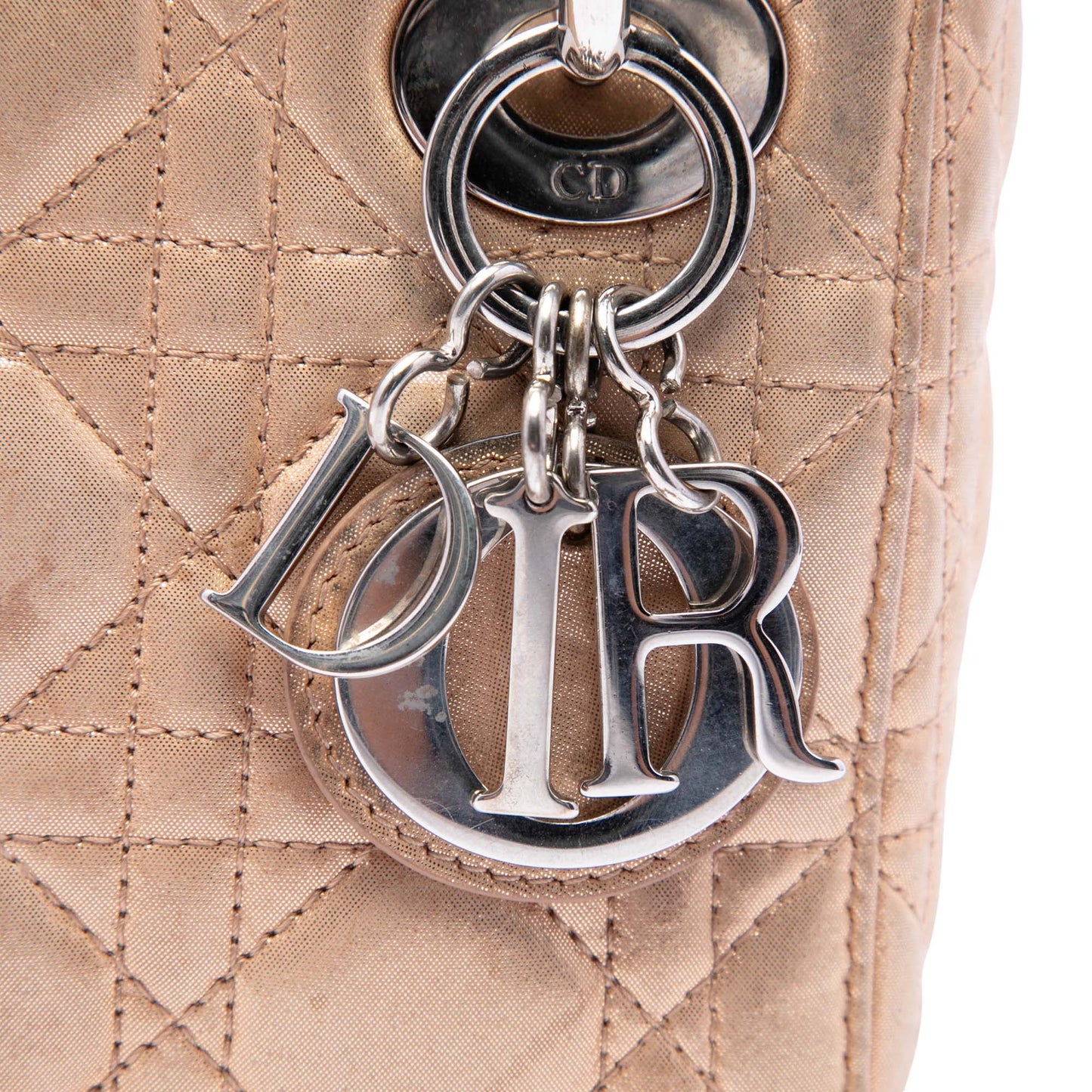 Dior Mini Metallic Lambskin Cannage Lady Dior