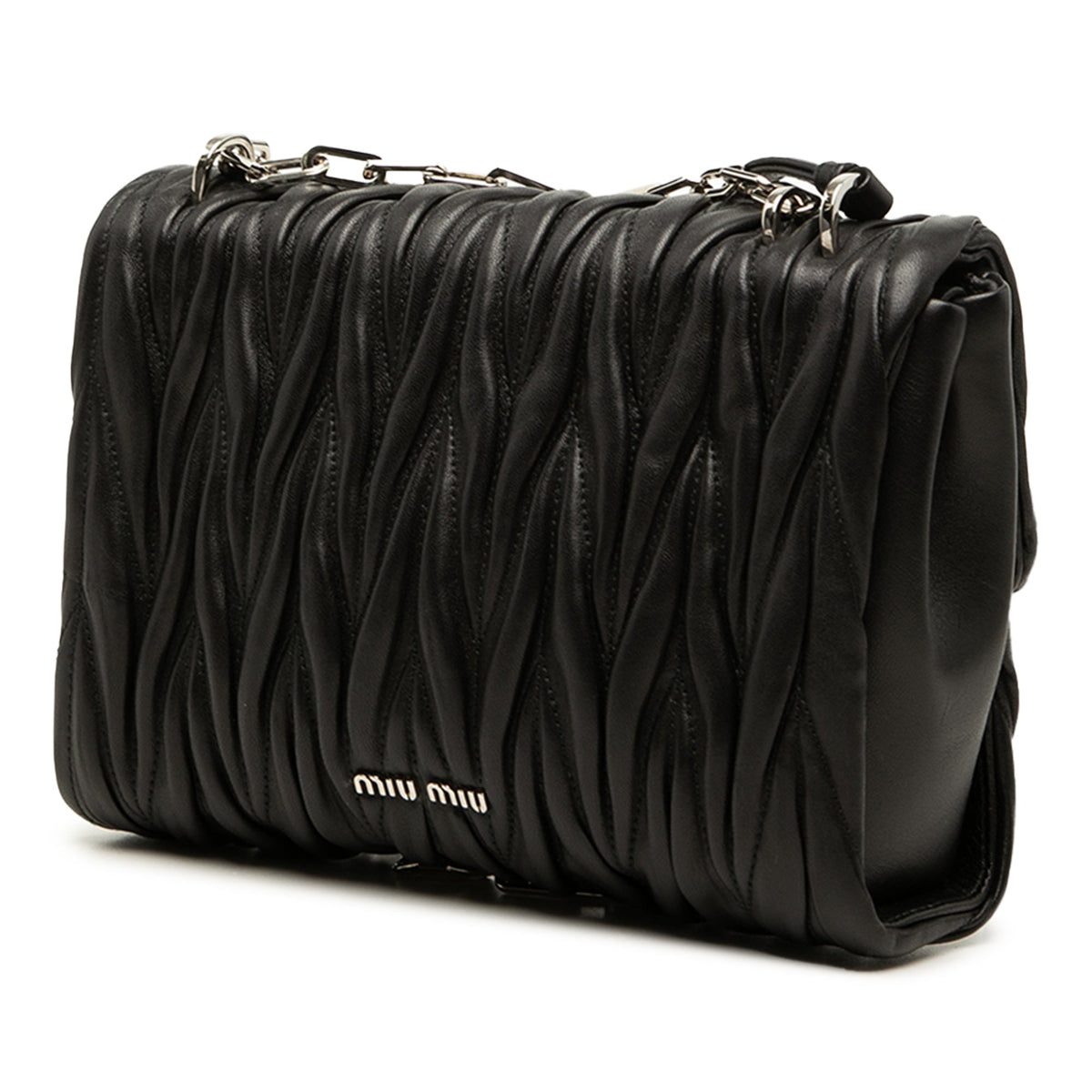 Miu Miu Matelasse Nappa Push Lock Flap