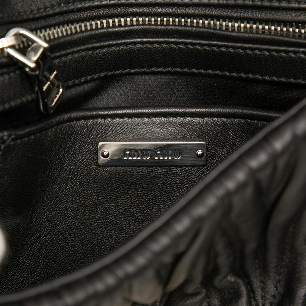 Miu Miu Matelasse Nappa Push Lock Flap