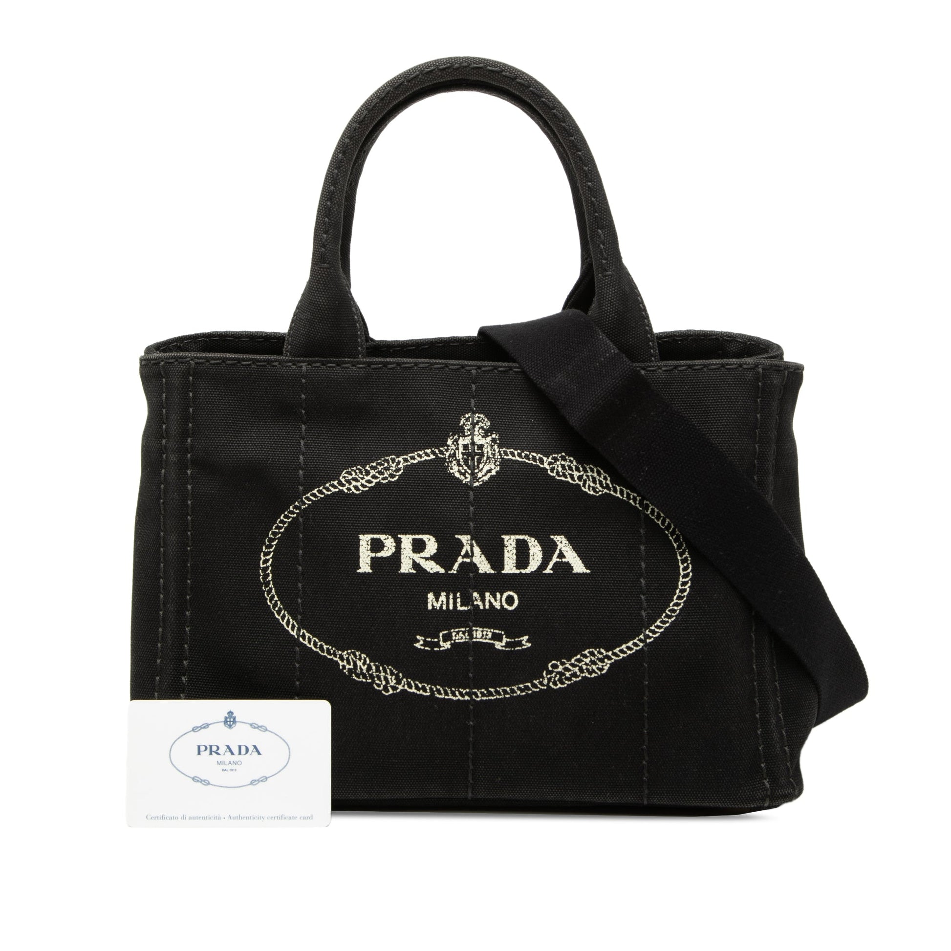 Prada Small Canvas Canapa Logo Satchel