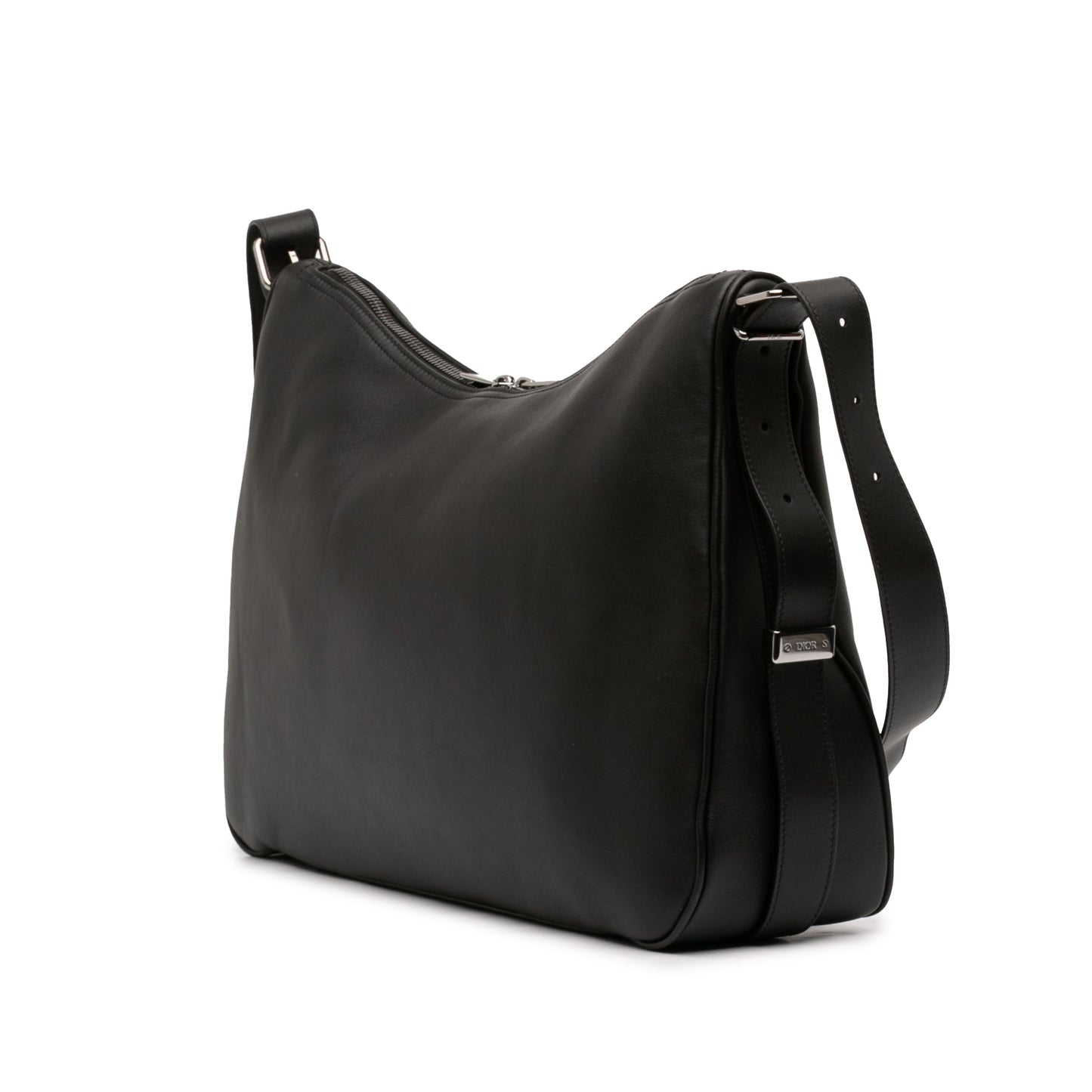 Large Smooth Calfskin Slider Zipped Hobo