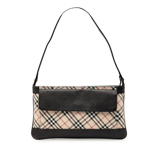 Burberry Nova Check Canvas Shoulder Bag