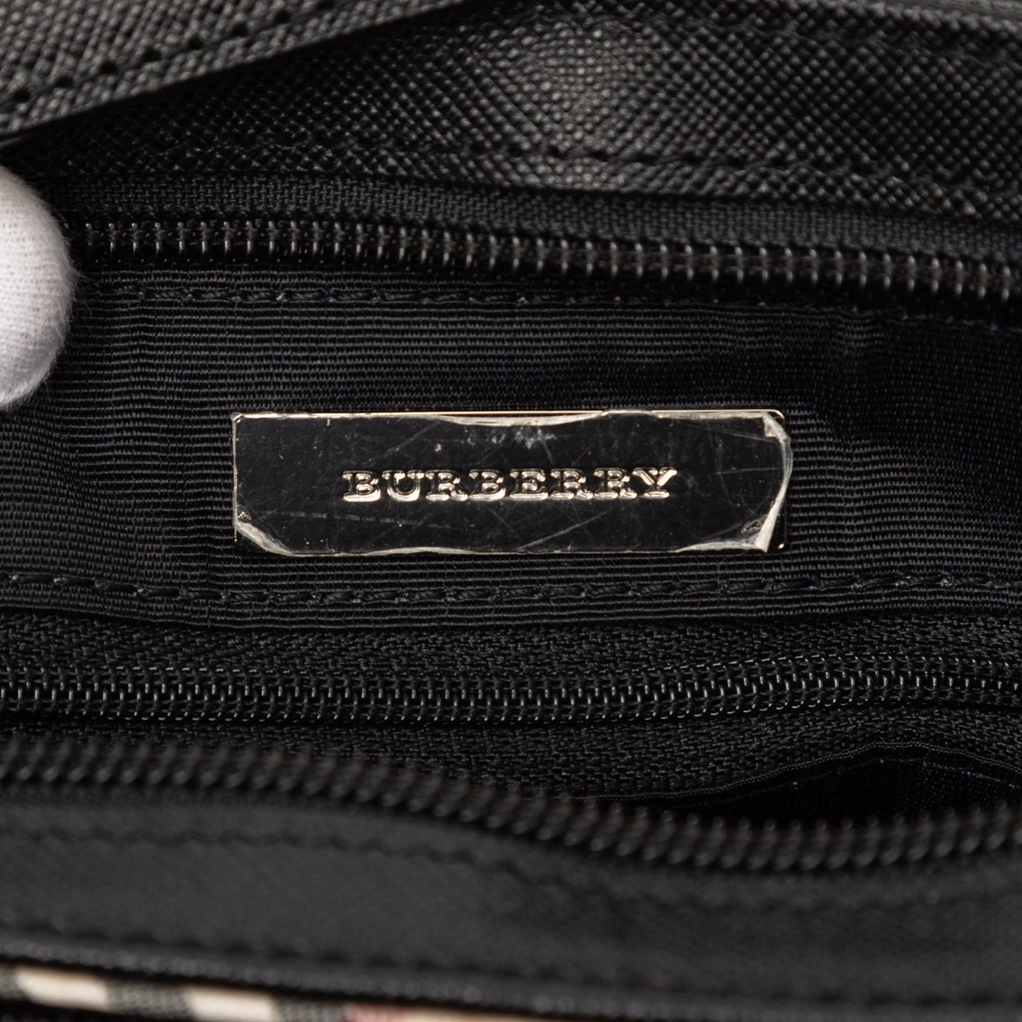 Burberry Nova Check Canvas Shoulder Bag