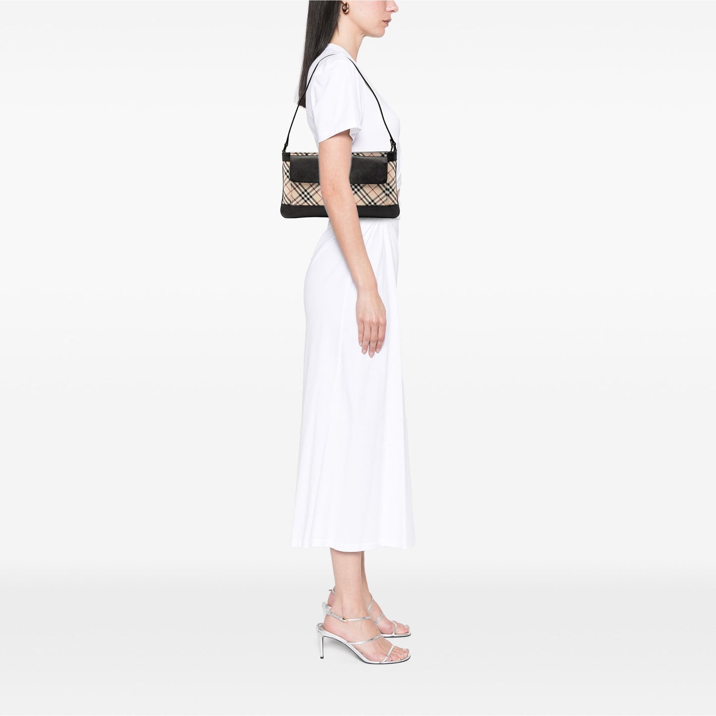 Burberry Nova Check Canvas Shoulder Bag